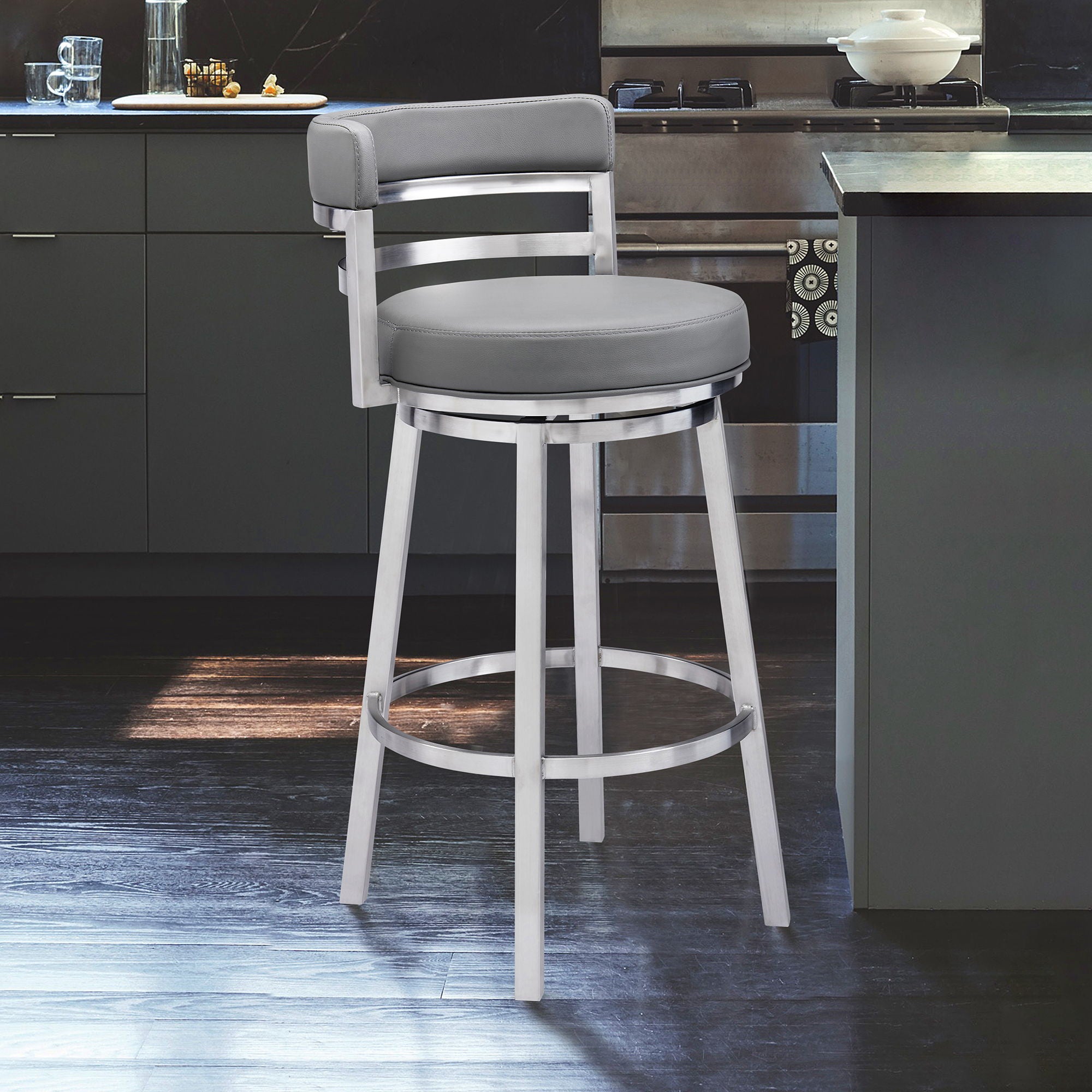 Madrid - Swivel Stainless Steel Bar Stool