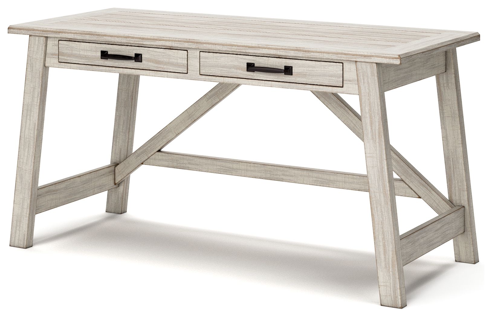 Carynhurst - Home Office Large Leg Desk - Whitewash