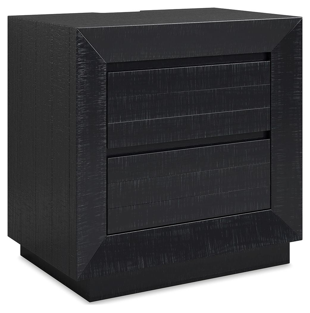 Londer - Two Drawer Night Stand - Black
