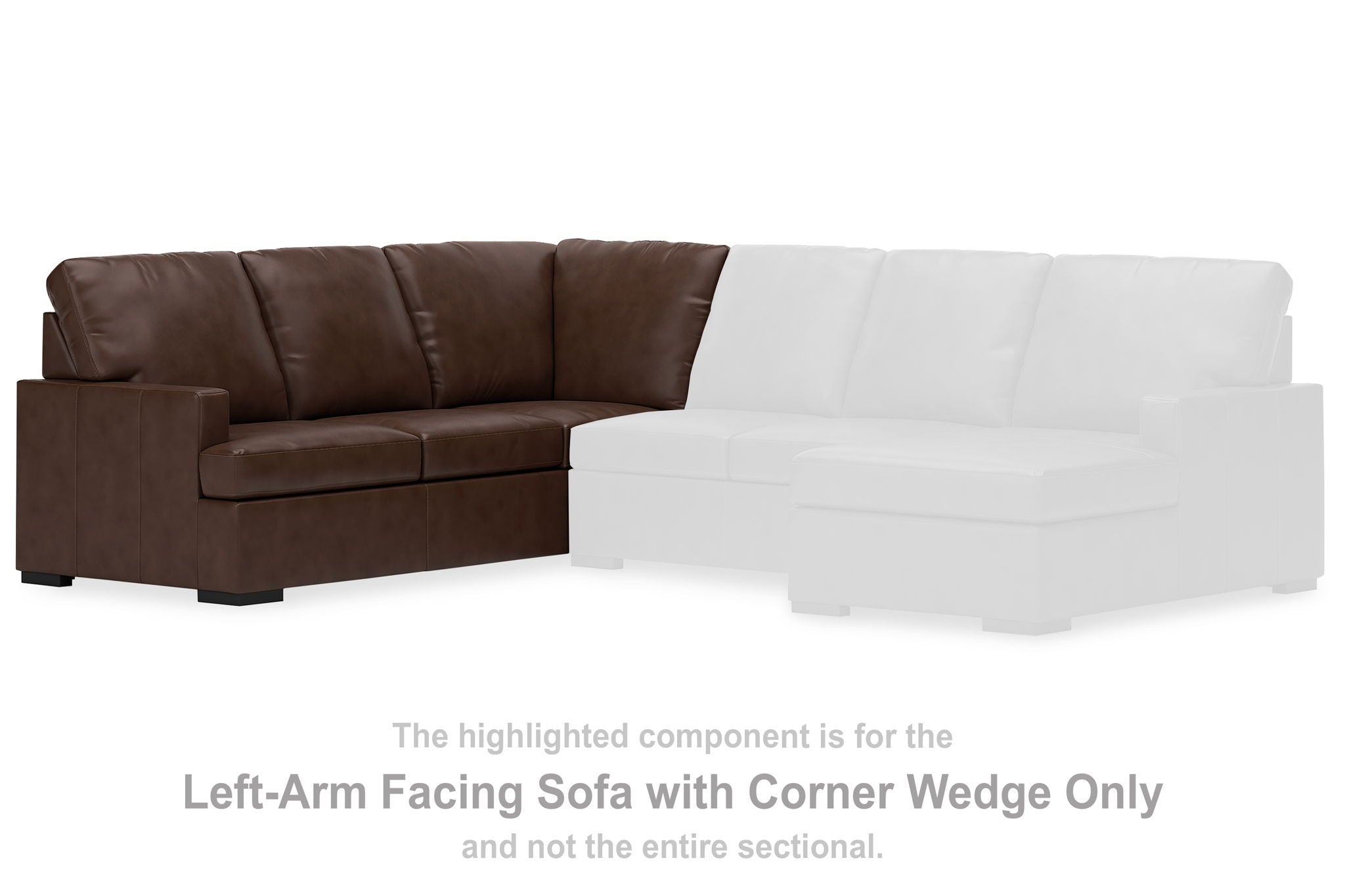 McDowlan - LAF Sofa With Corner Wedge - Coffee