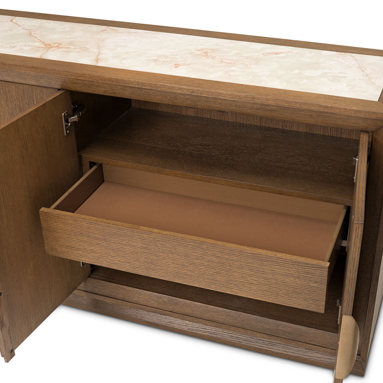 Portrait - Sideboard With LED Lights - Sienna Brown