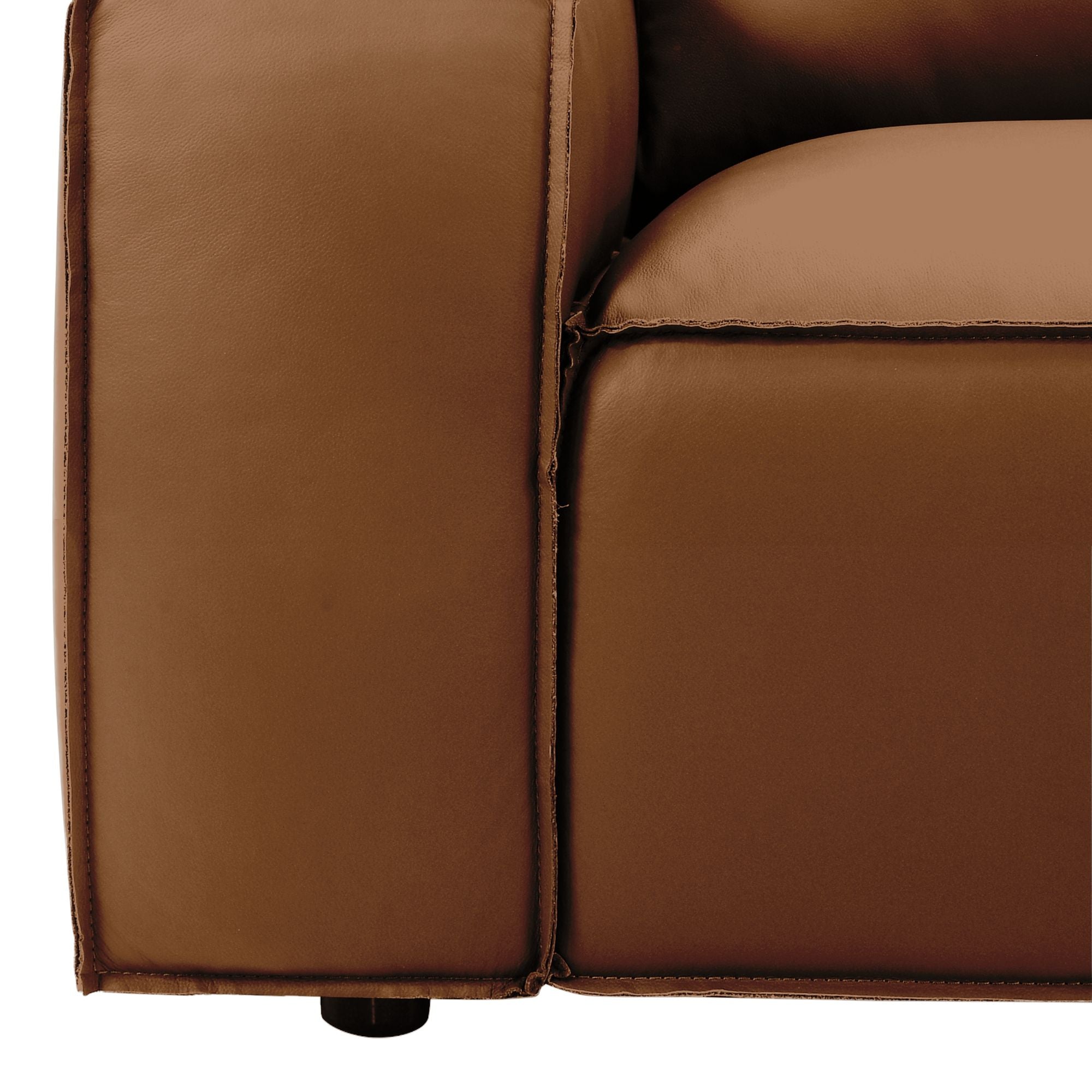 Clayton - Leather Loveseat With Track Arms