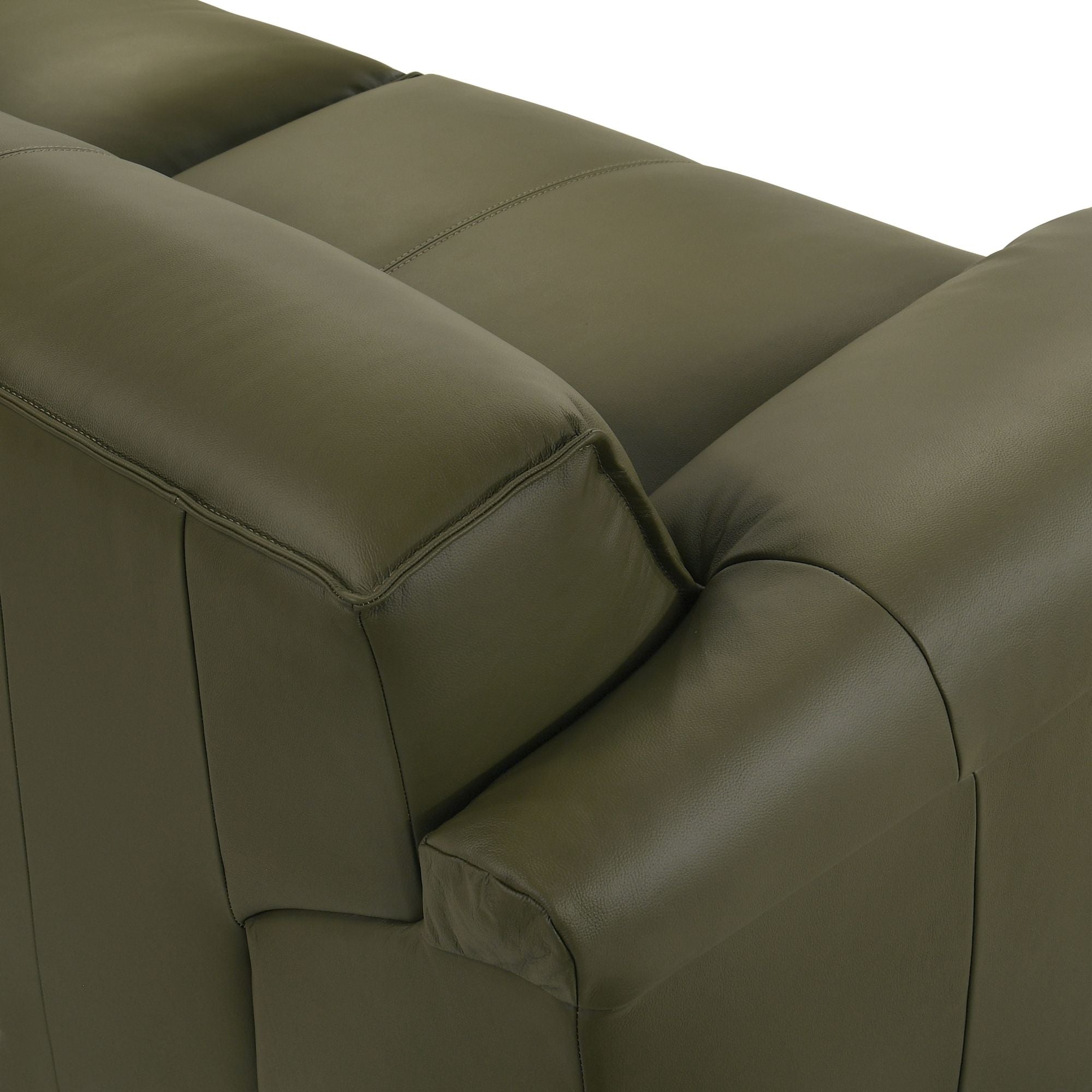 Tanner - Leather Loveseat With Padded Arms