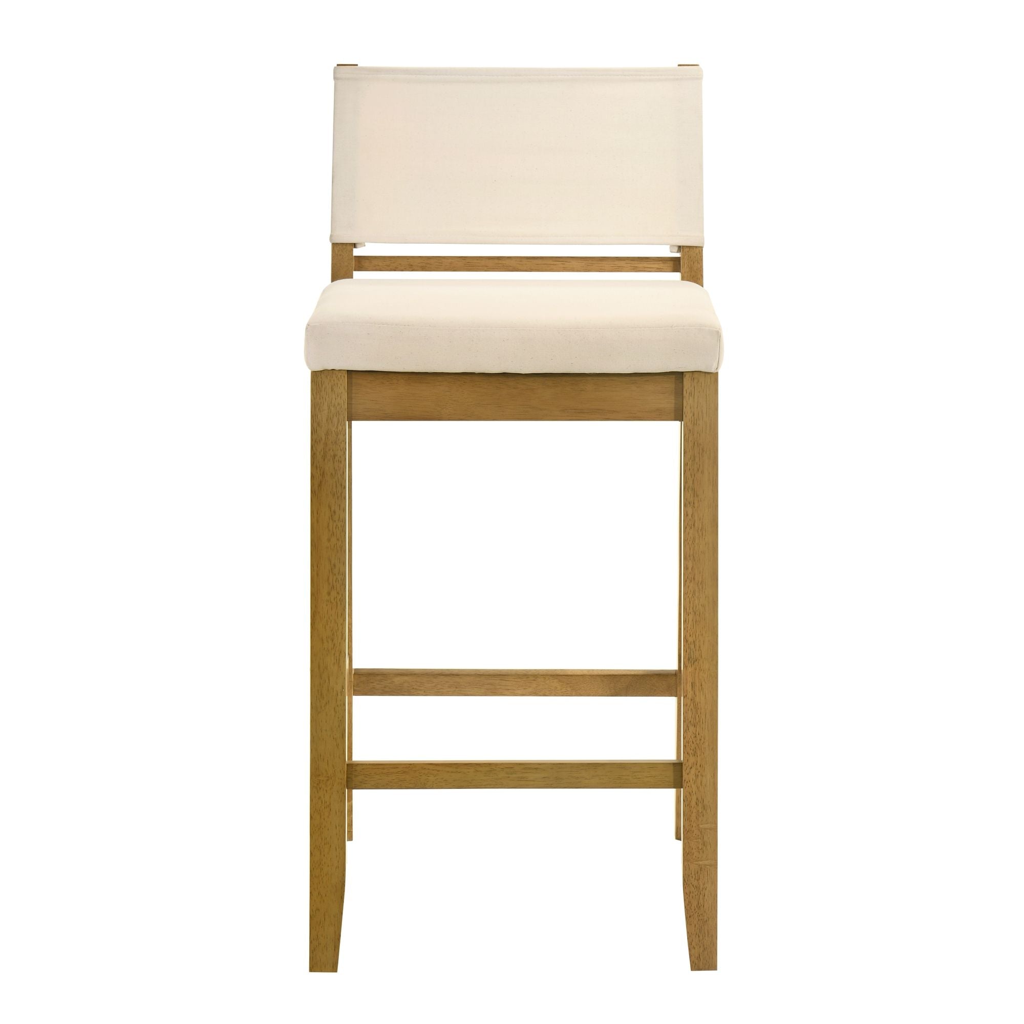 Yaneli - Contemporary Natural Wood Bar Height Kitchen Bar Stool