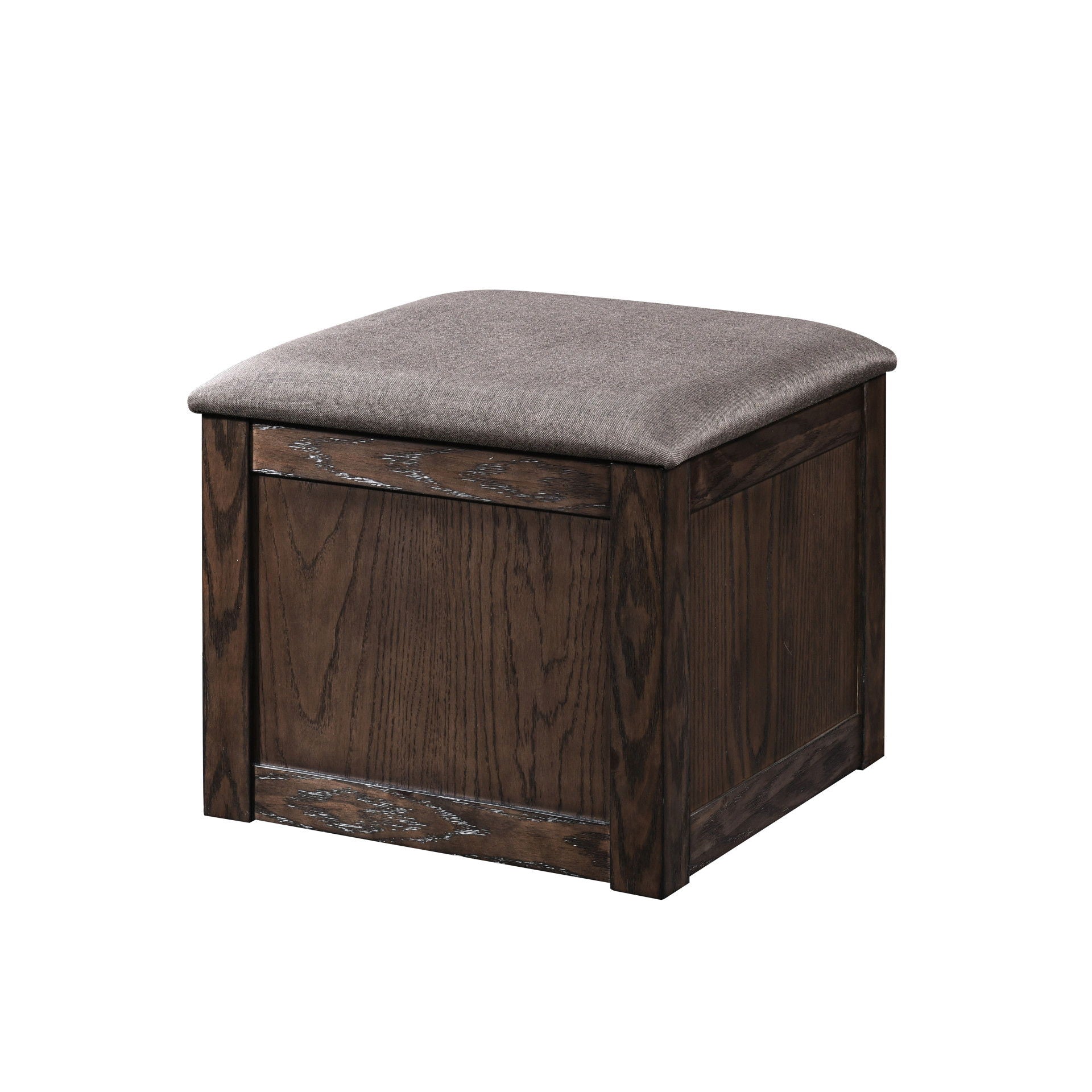 Paxton - 5 Piece Living Room Set (Storage Coffee Table With 4 Tuck-In Ottomans) - Dark Brown