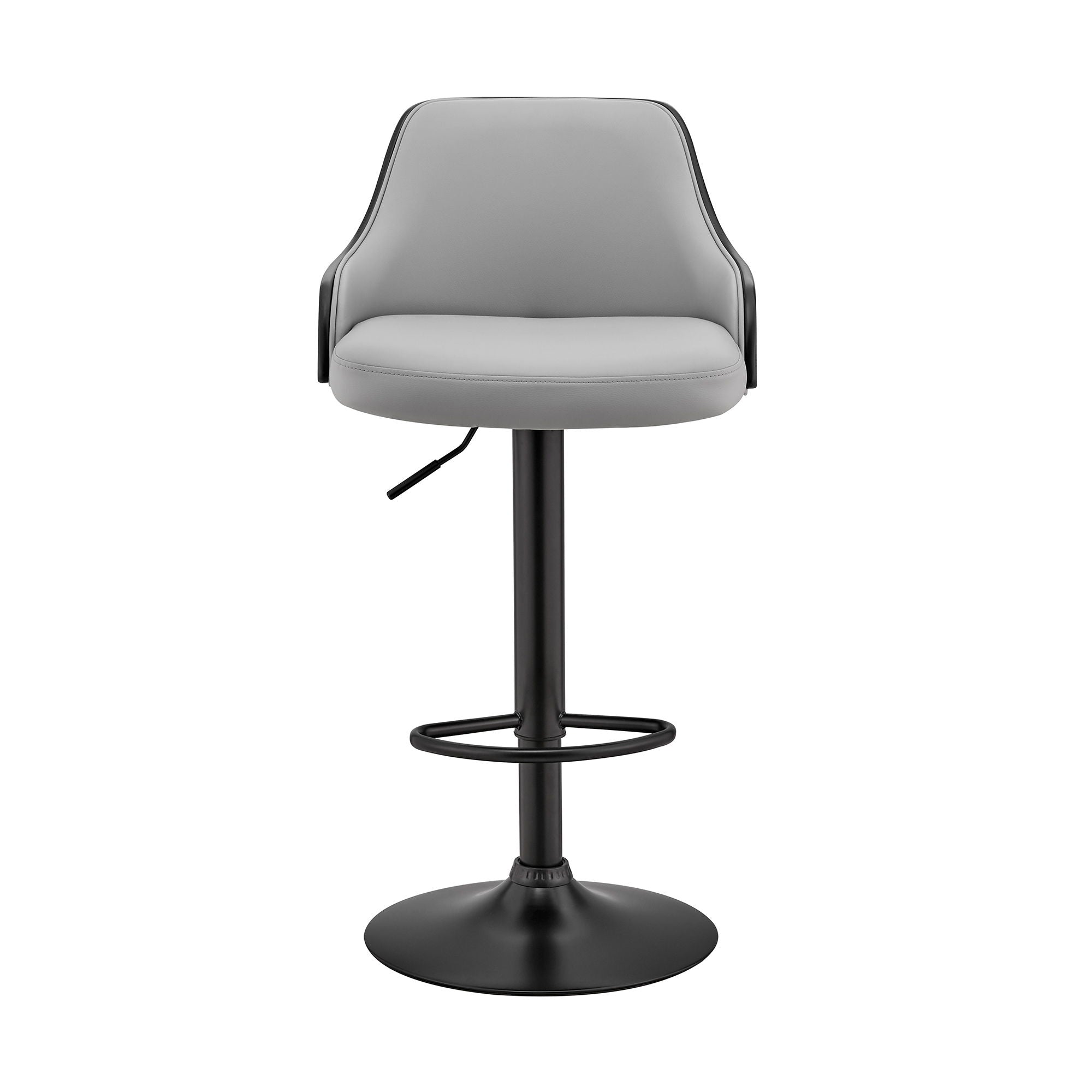Asher - Adjustable Bar Stool - Gray / Black
