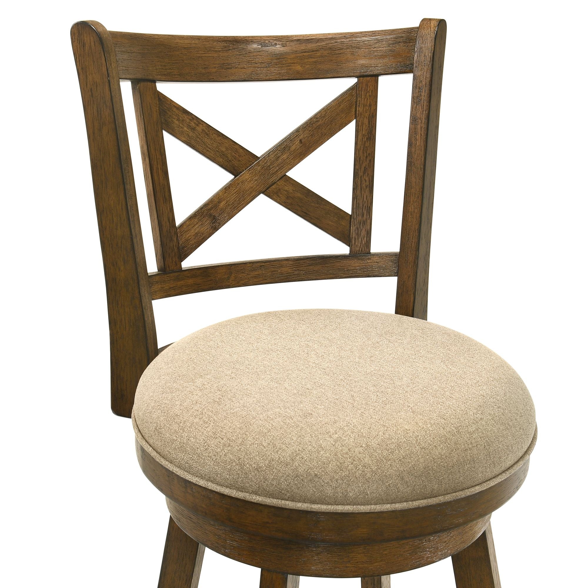 Kodi - Modern Farmhouse Swivel Wood Bar Height Kitchen Bar Stool