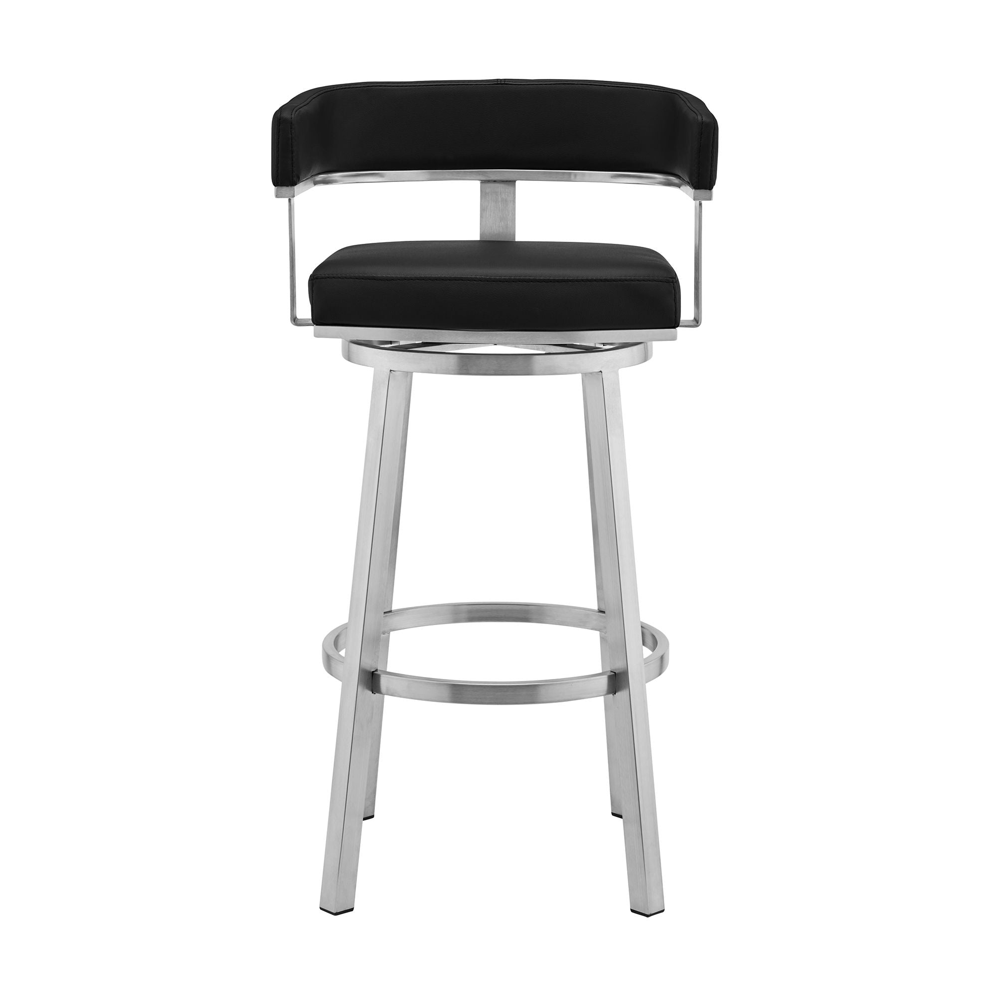 Cohen - Brushed Stainless Steel Swivel Bar Stool