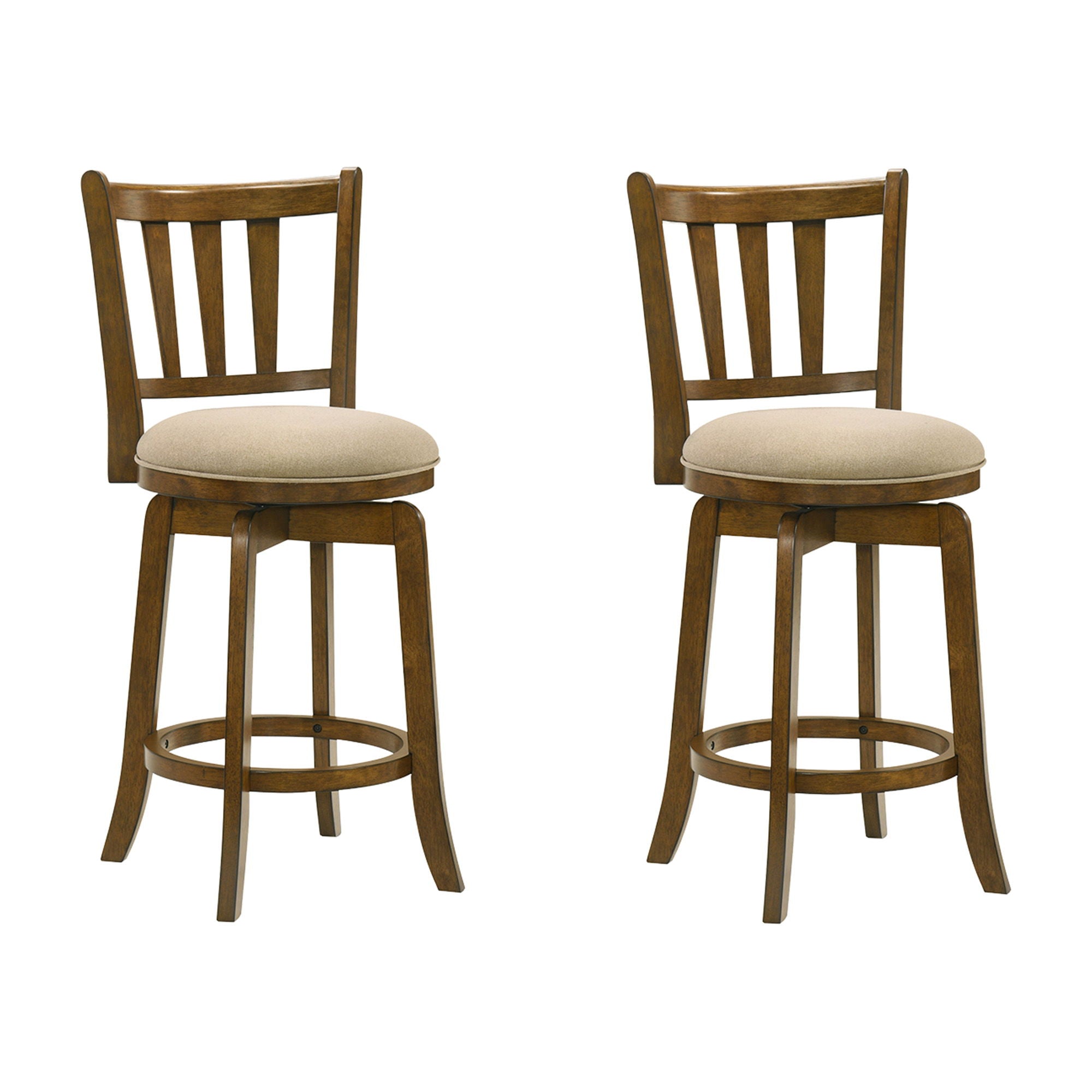 Wren - Modern Farmhouse Swivel Wood Counter Height Kitchen Bar Stool