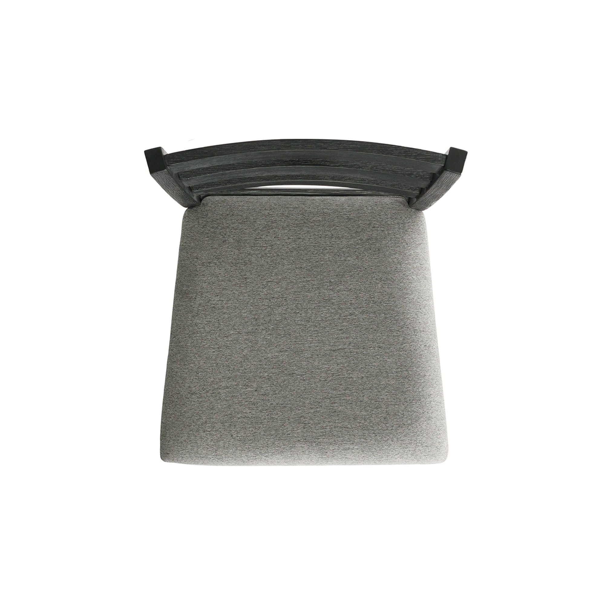 Martin - Dining Side Chair With Gray Fabric (Set of 2) - Black Finish