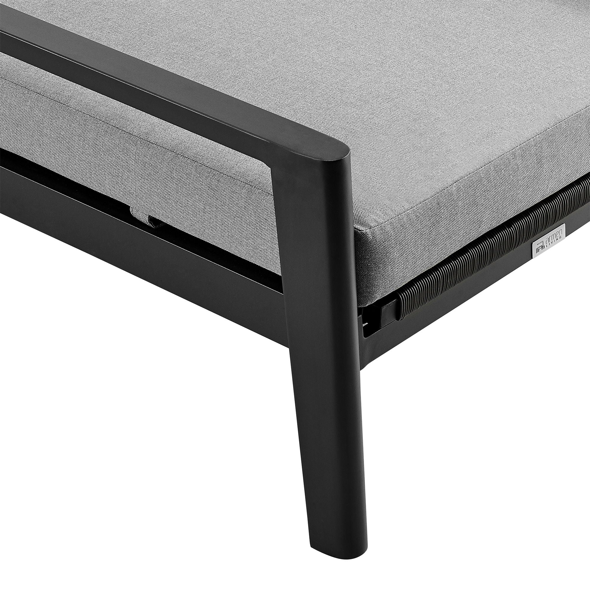 Cayman - Outdoor Patio Adjustable Chaise Lounge Chair In Aluminum With Gray Cushions