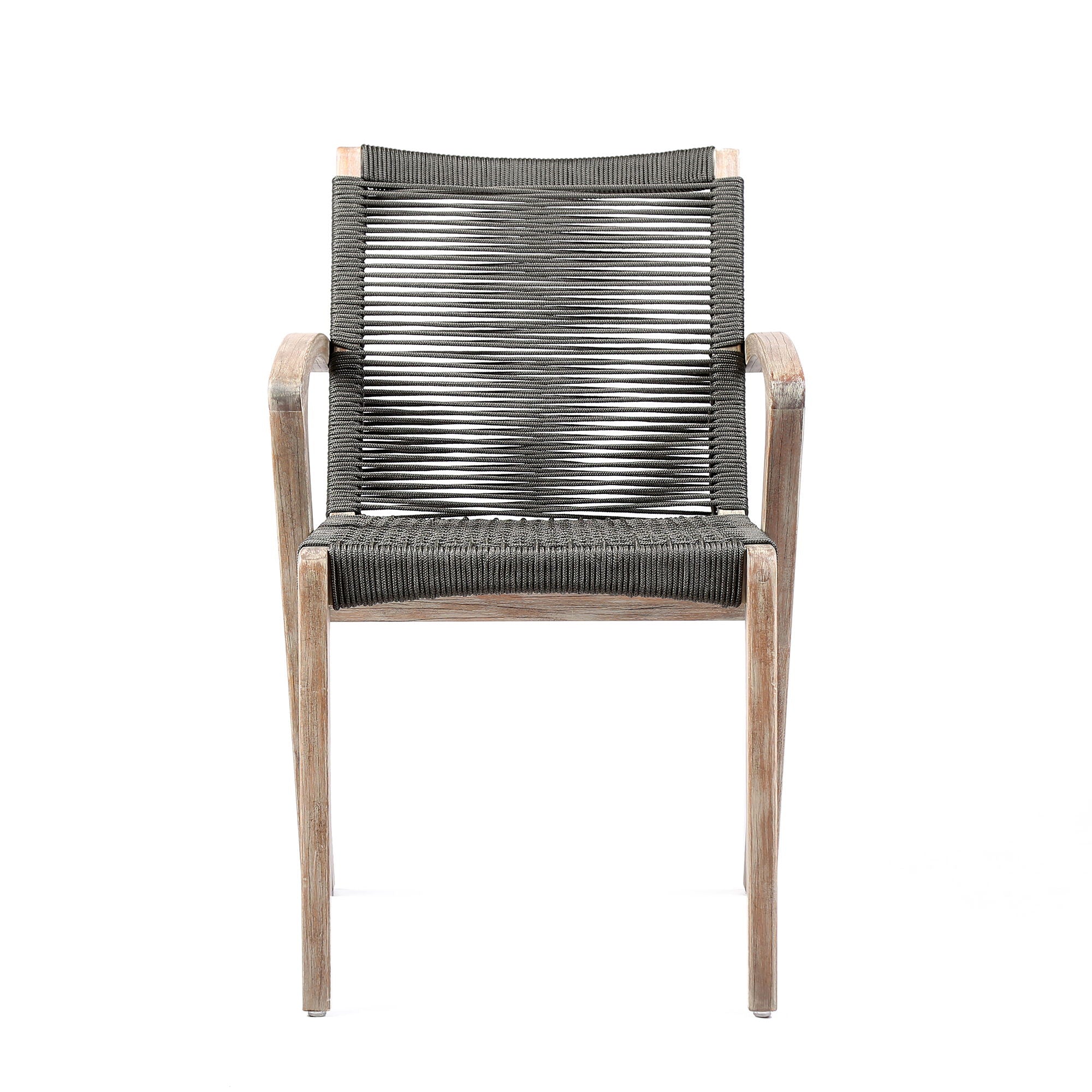 Oasis And Brielle - Outdoor 5 Piece Light Eucalyptus And Concrete Dining Set