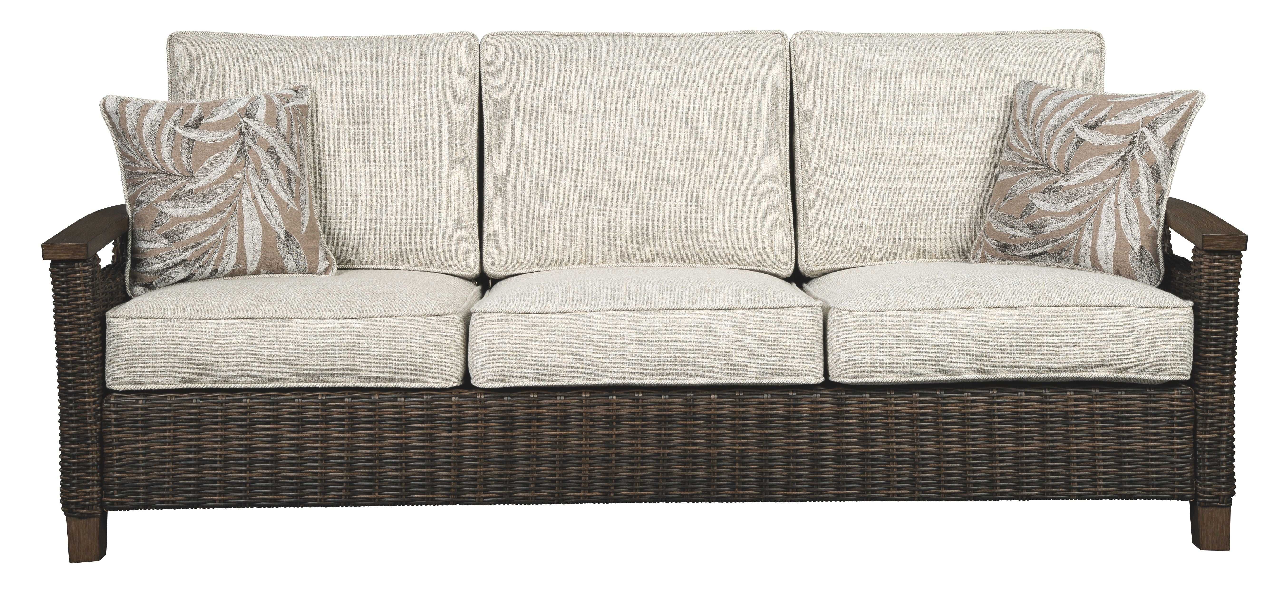 Paradise Trail - Sofa with Cushion - Medium Brown