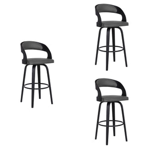 Shelly - 26" Counter Height Swivel Bar Stool With Black Frame