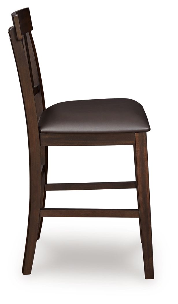 Haddigan - Upholstered Barstool (Set of 2) - Dark Brown