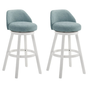 Erika - Modern Transitional Swivel Wood Bar Height Kitchen Bar Stool