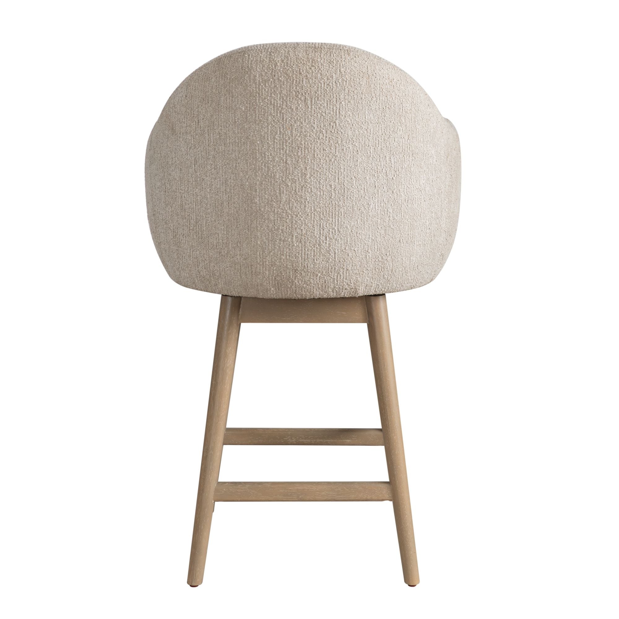 Jaxon - Solid Wood Upholstered 26" Counter Height Swivel Barstool