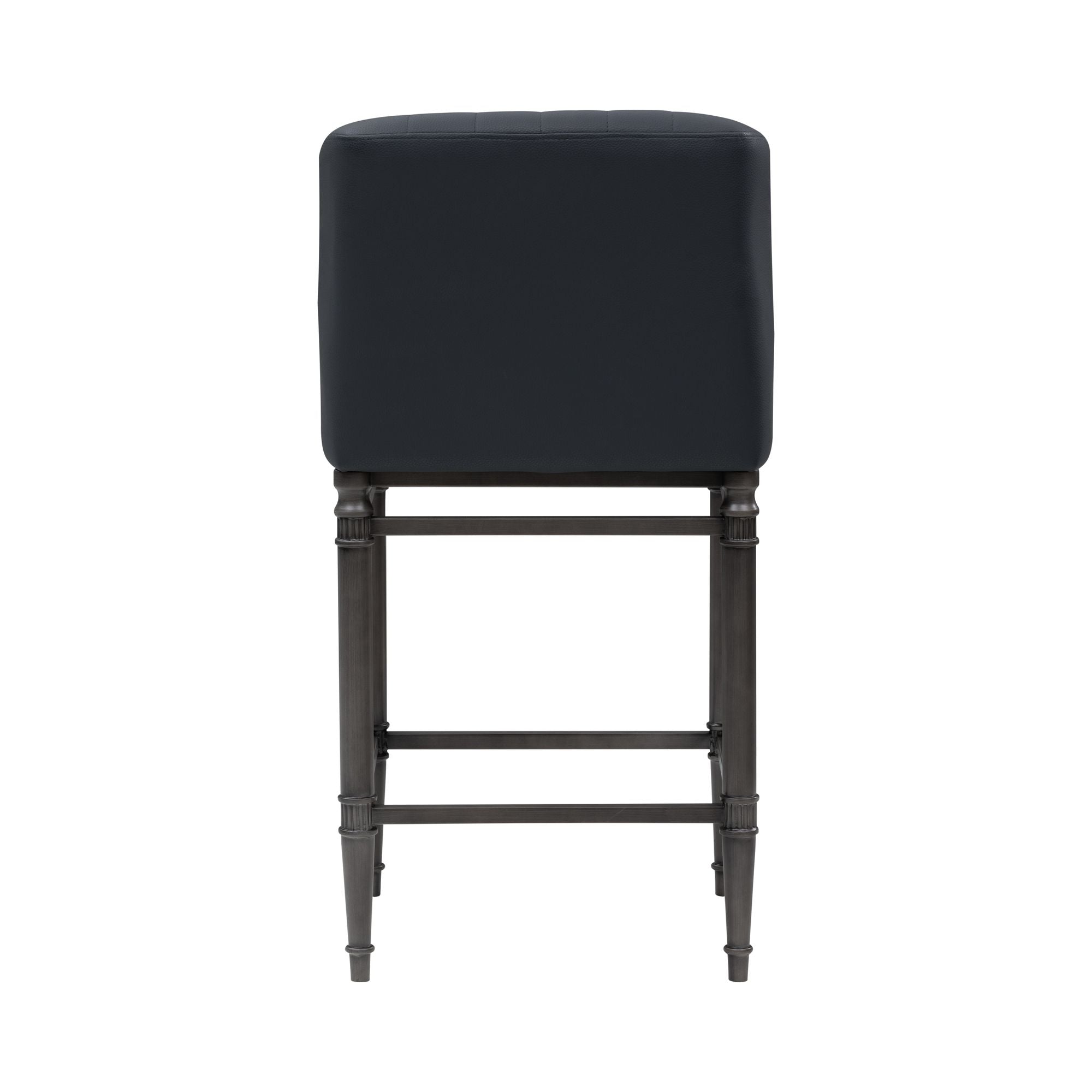 Marvin - Steel Frame Faux Leather Upholstered Counter Height Barstool