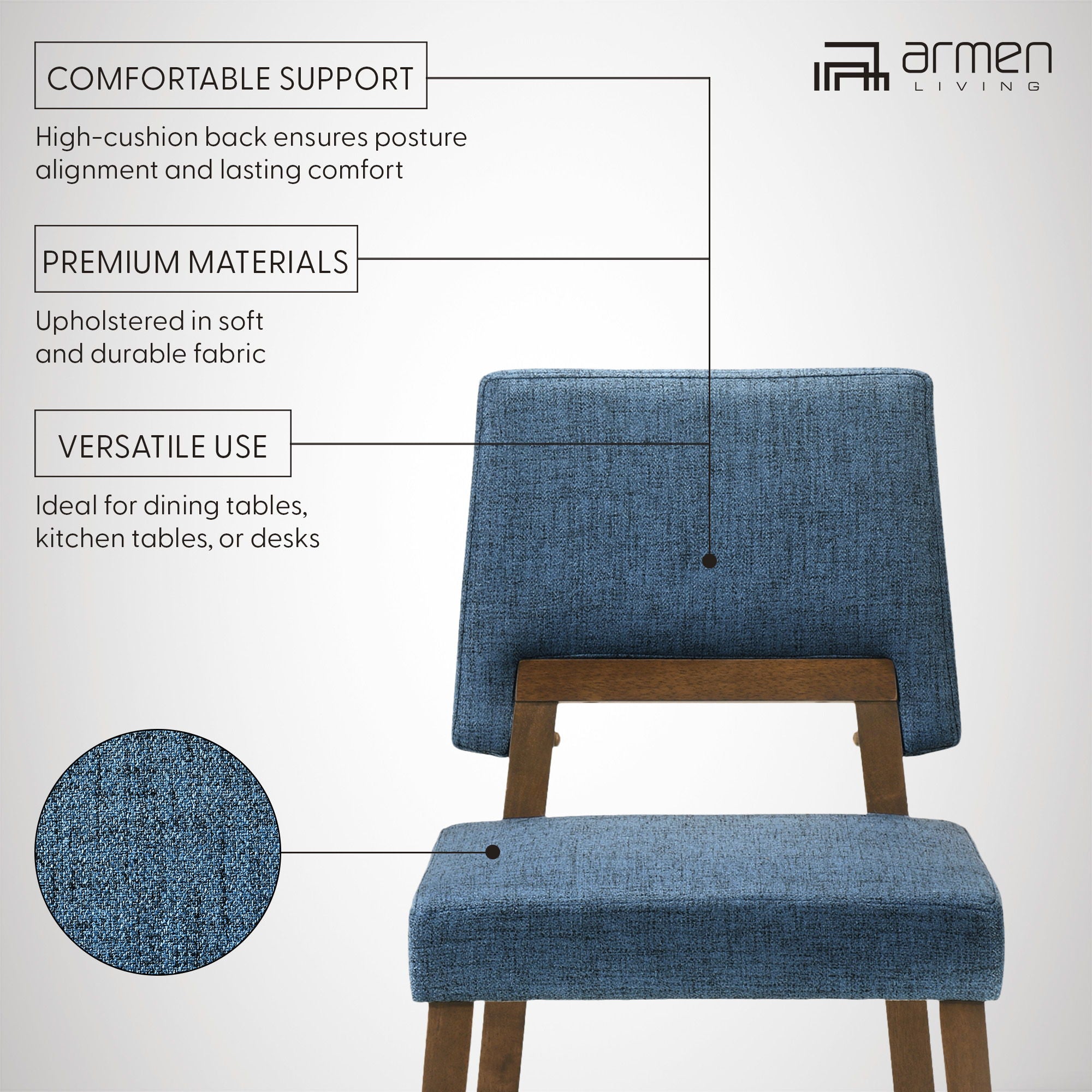 Channell - Dining Chair With Walnut Frame
