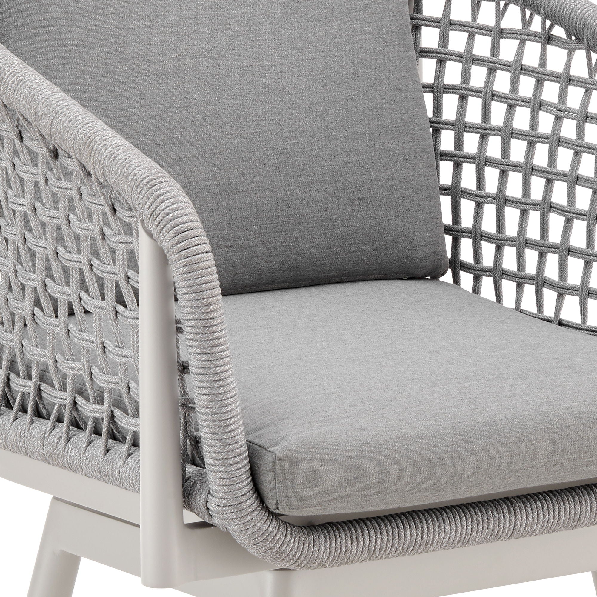 Rhodes - Outdoor Patio Swivel Counter Stool - Light Gray