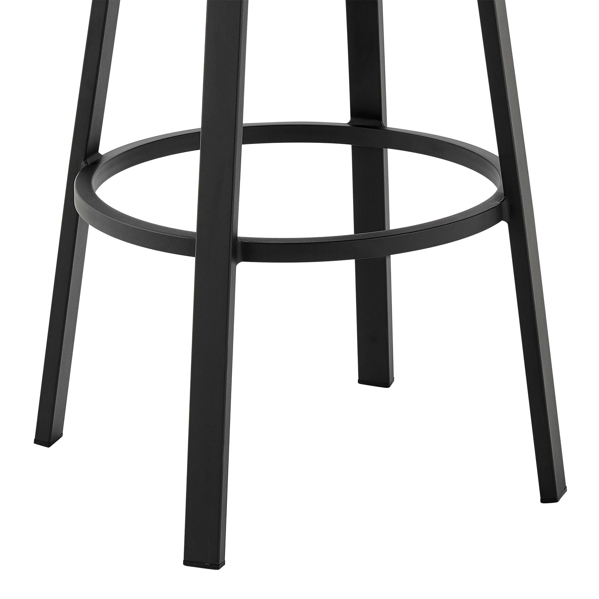 Arnauld - 30" Outdoor Patio Bar Stool With Cushions - Black / Gray