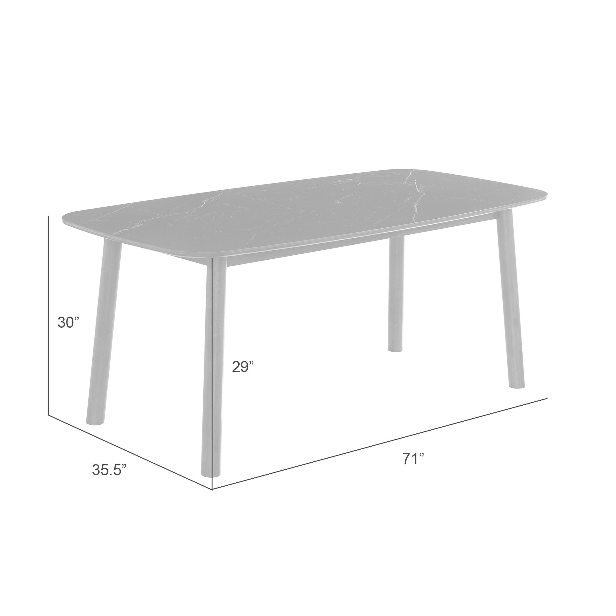 Emorie - Rectangle Wood Dining Table - Black / Walnut