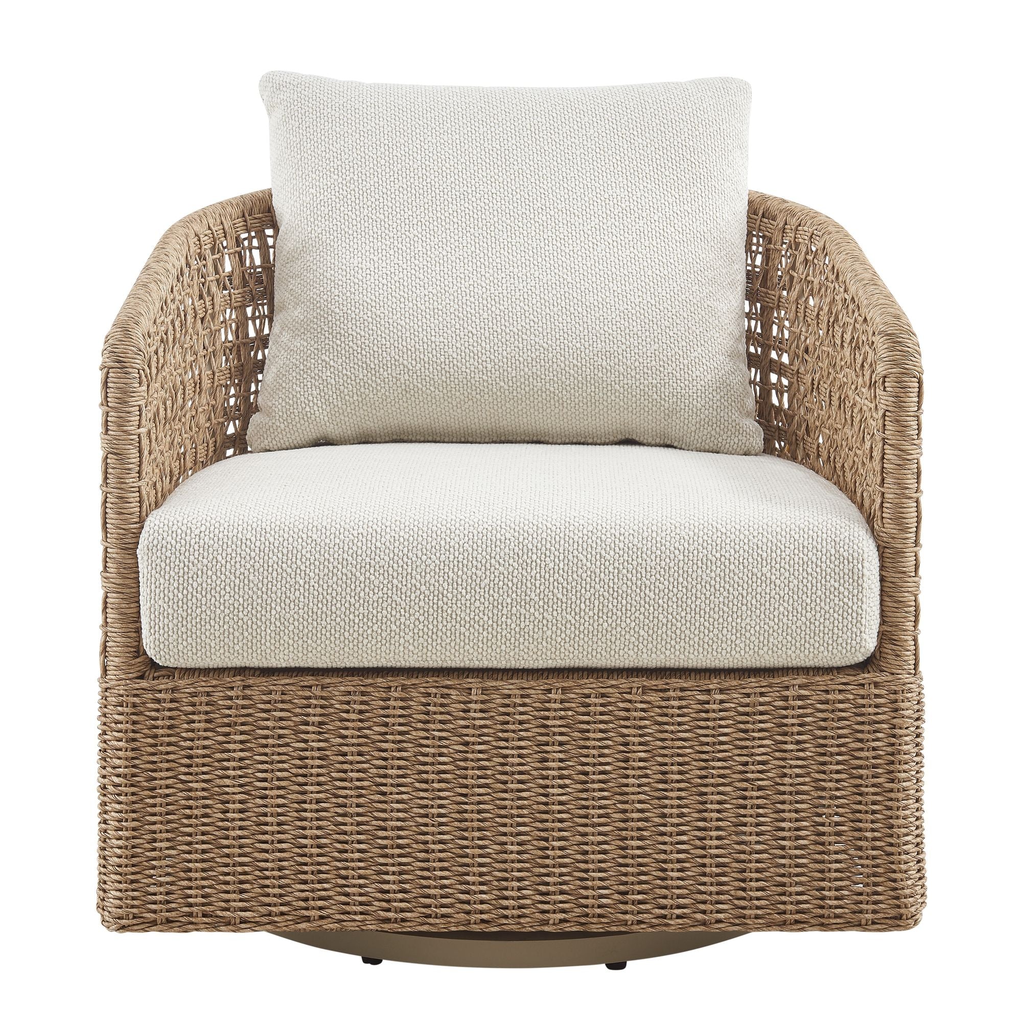 Driftbay - Powder Coated Metal Outdoor Conversation Set With Cushions