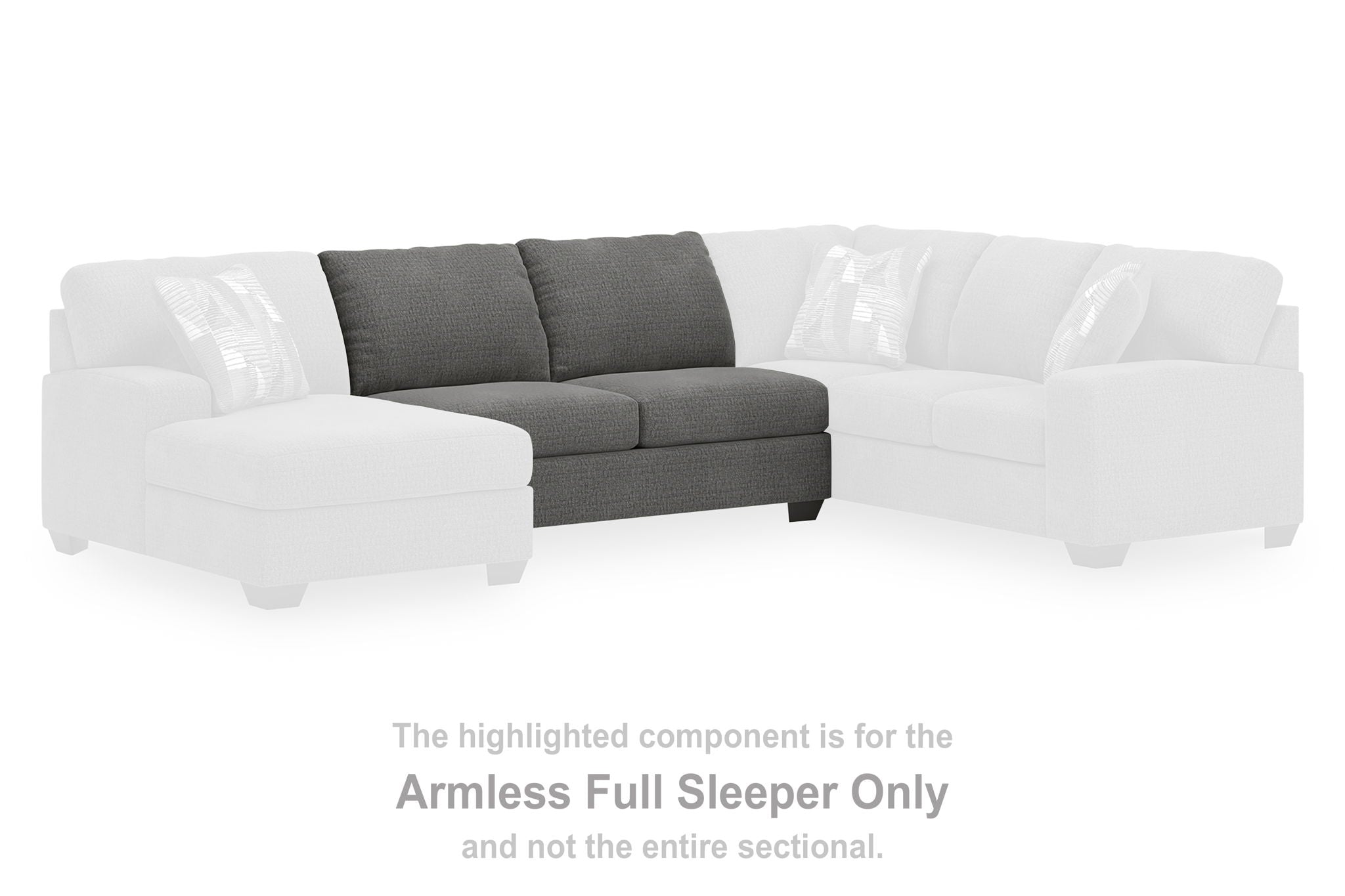 Clarington - Armless Full Sleeper - Greystone