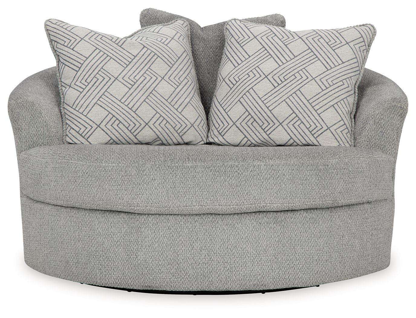 Casselbury - Oversized Swivel Accent Chair - Cement