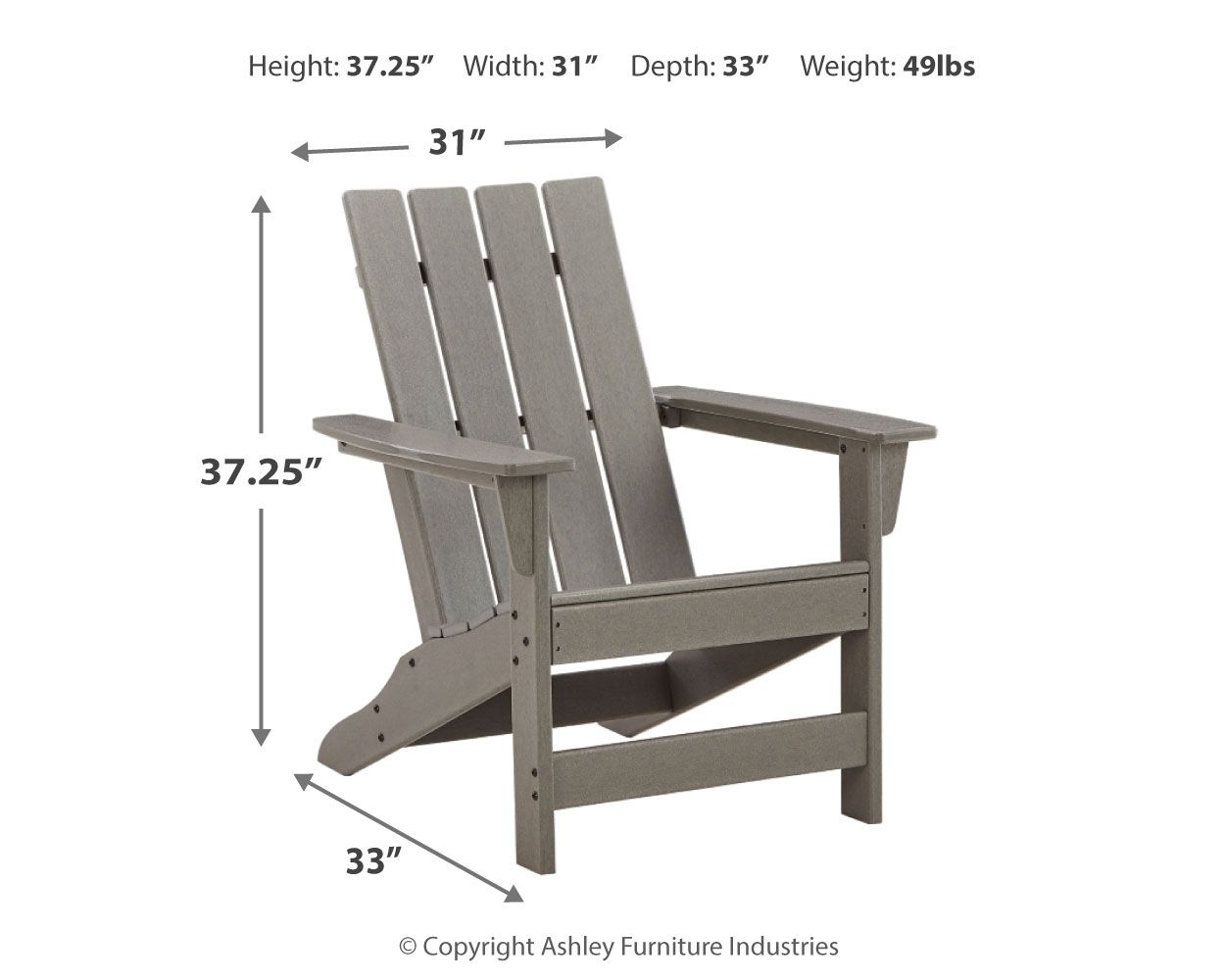 Visola - Adirondack Chair - Gray