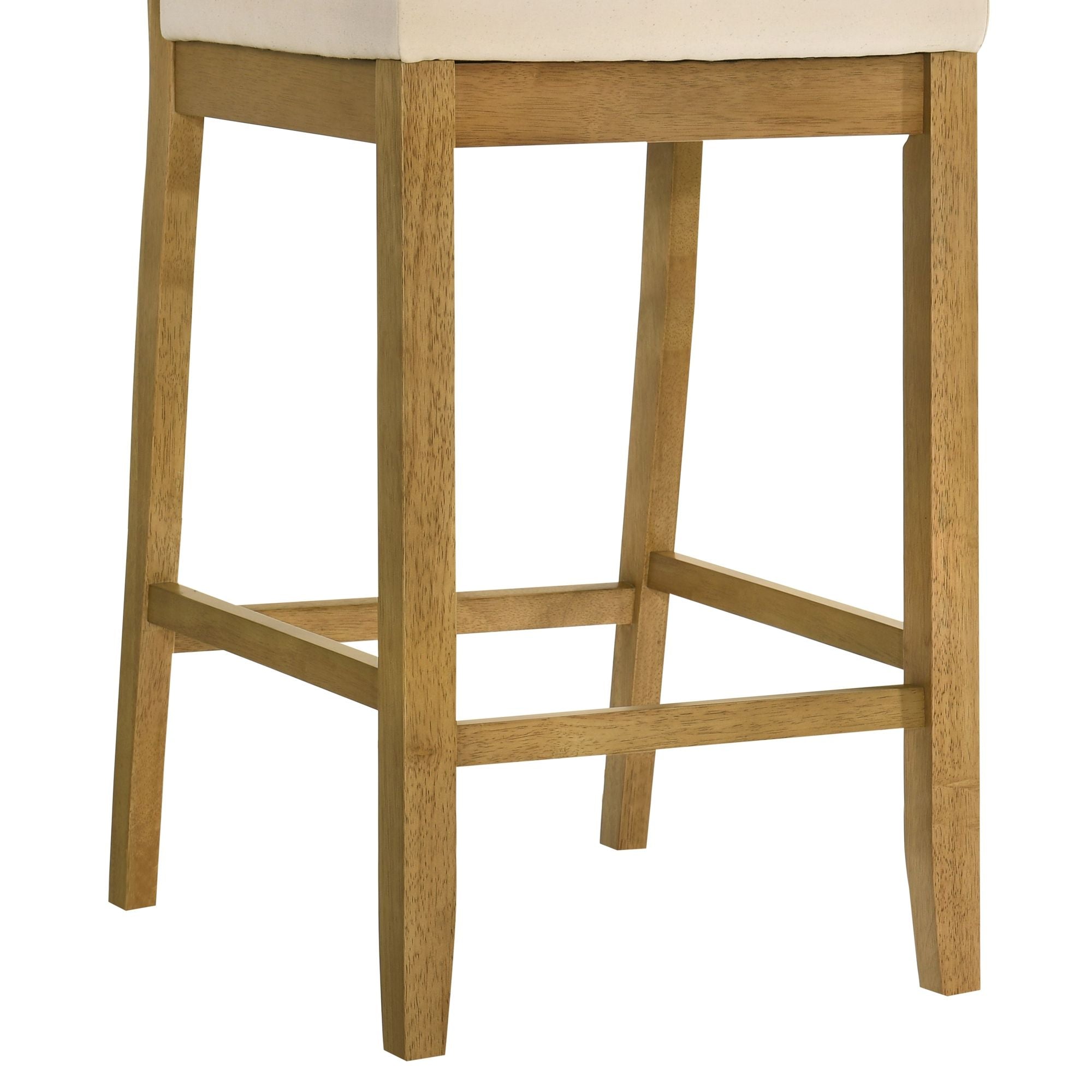 Yaneli - Contemporary Natural Wood Bar Height Kitchen Bar Stool