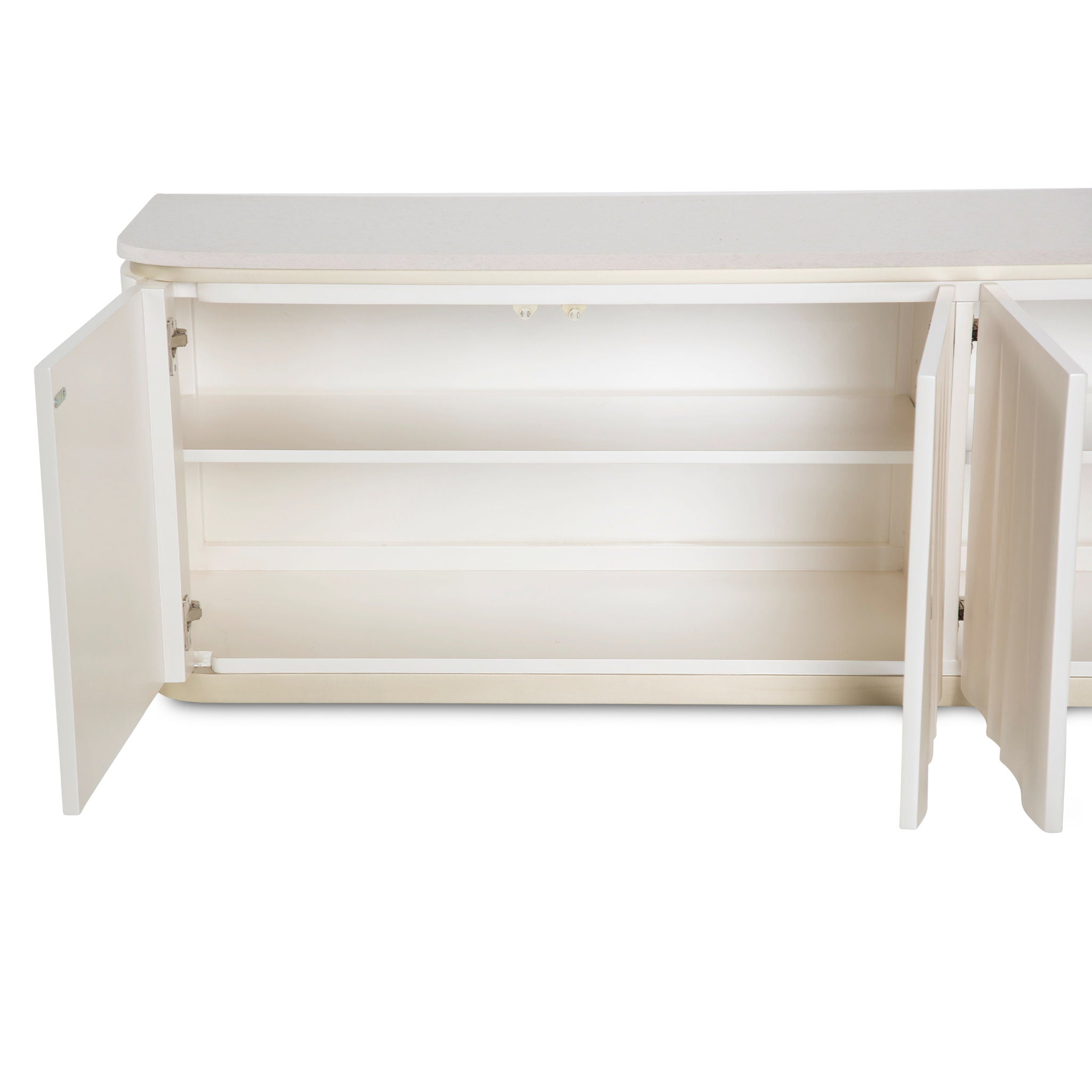 London Place - Media Cabinet - Creamy Pearl