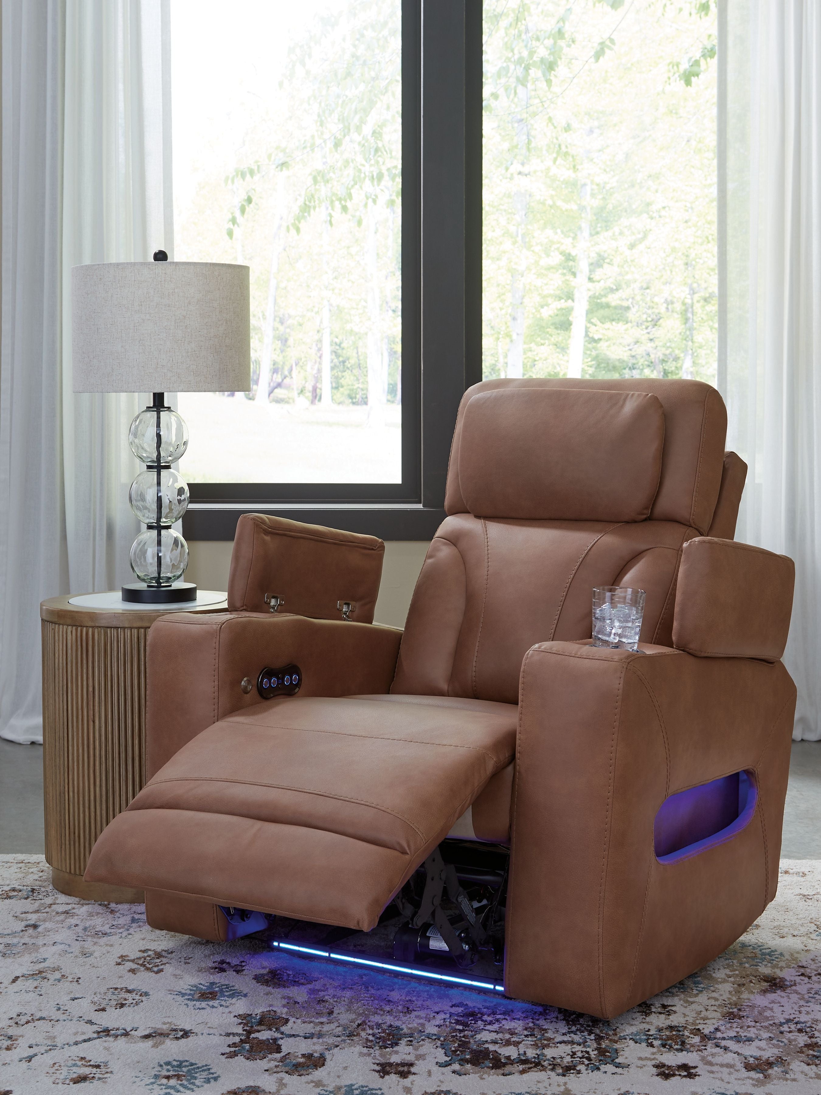 Clean-Slate - Power Recliner / Adj Headrest - Caramel