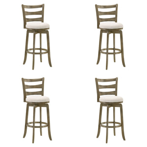 Melindra - Modern Farmhouse Swivel Wood Bar Height Kitchen Bar Stool