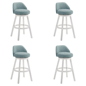 Erika - Modern Transitional Swivel Wood Bar Height Kitchen Bar Stool