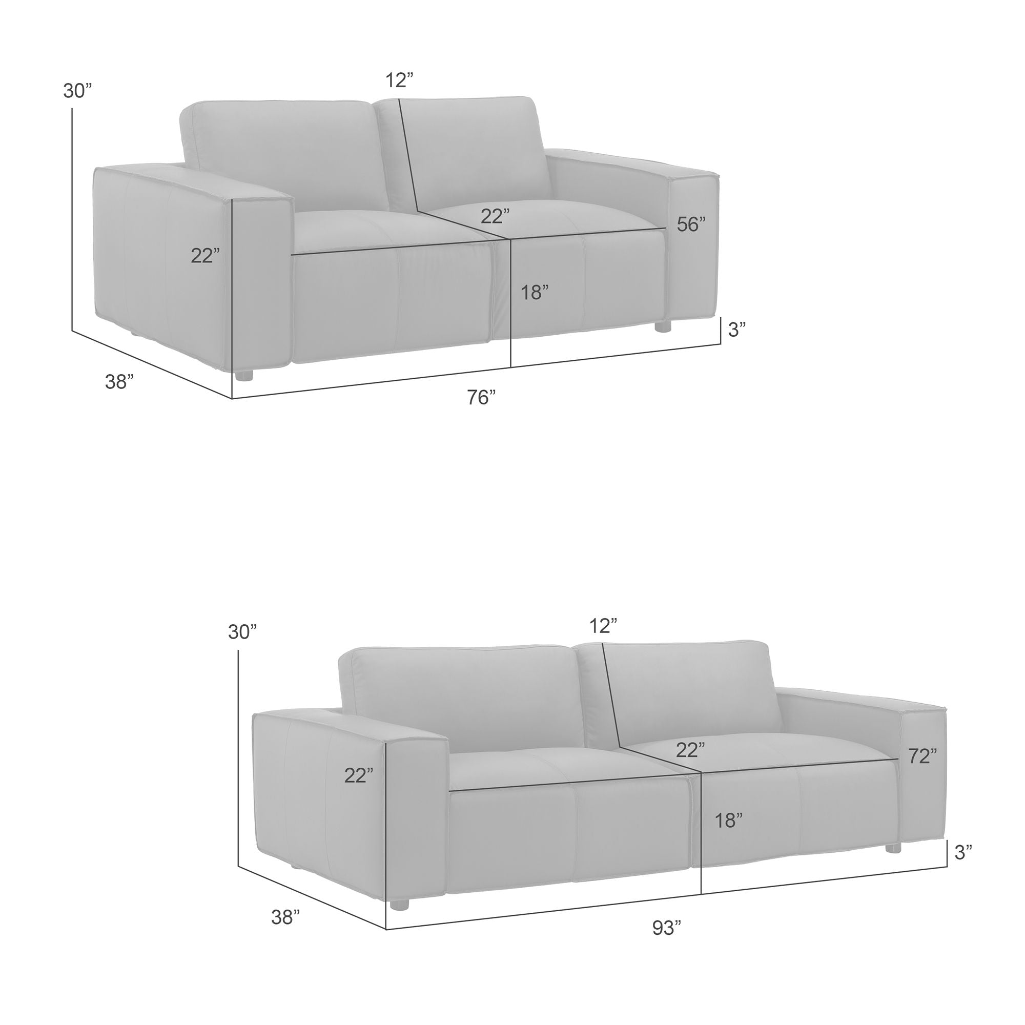 Clayton - 2-Piece Living Room Set (Sofa & Loveseat)