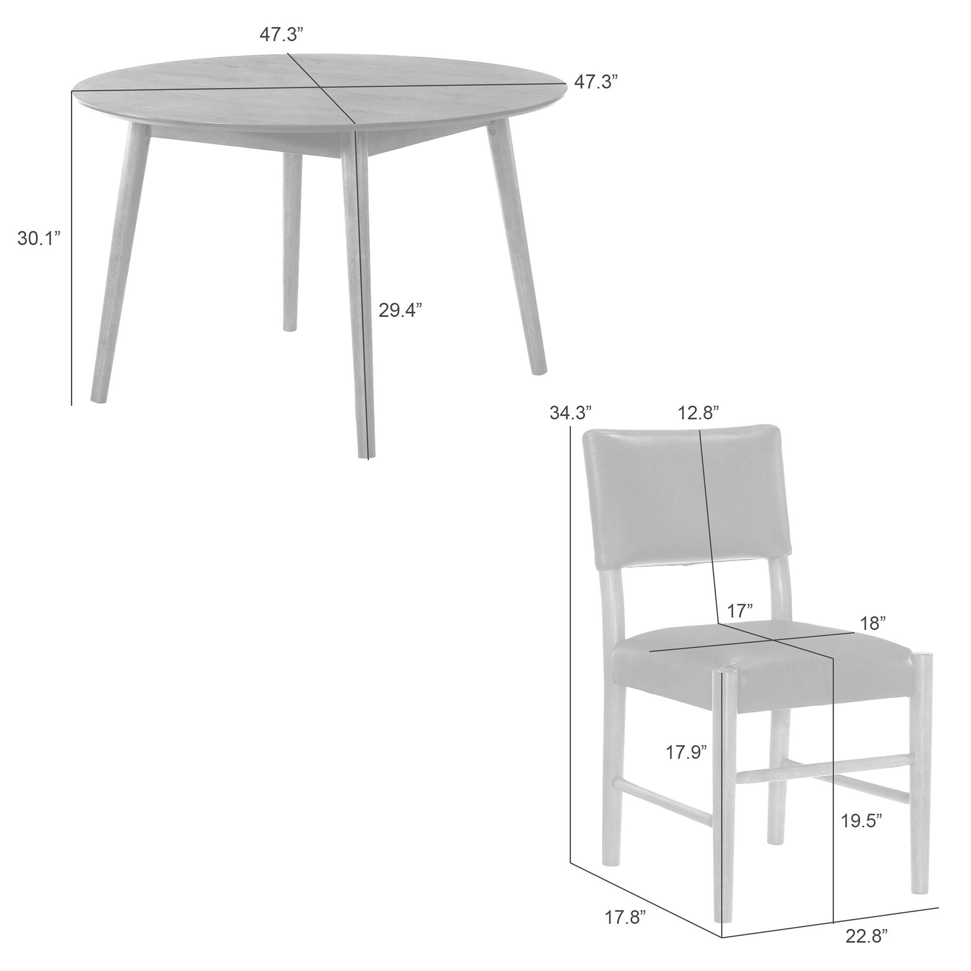 Bennet - 5-Piece Wood Dining Set - Walnut