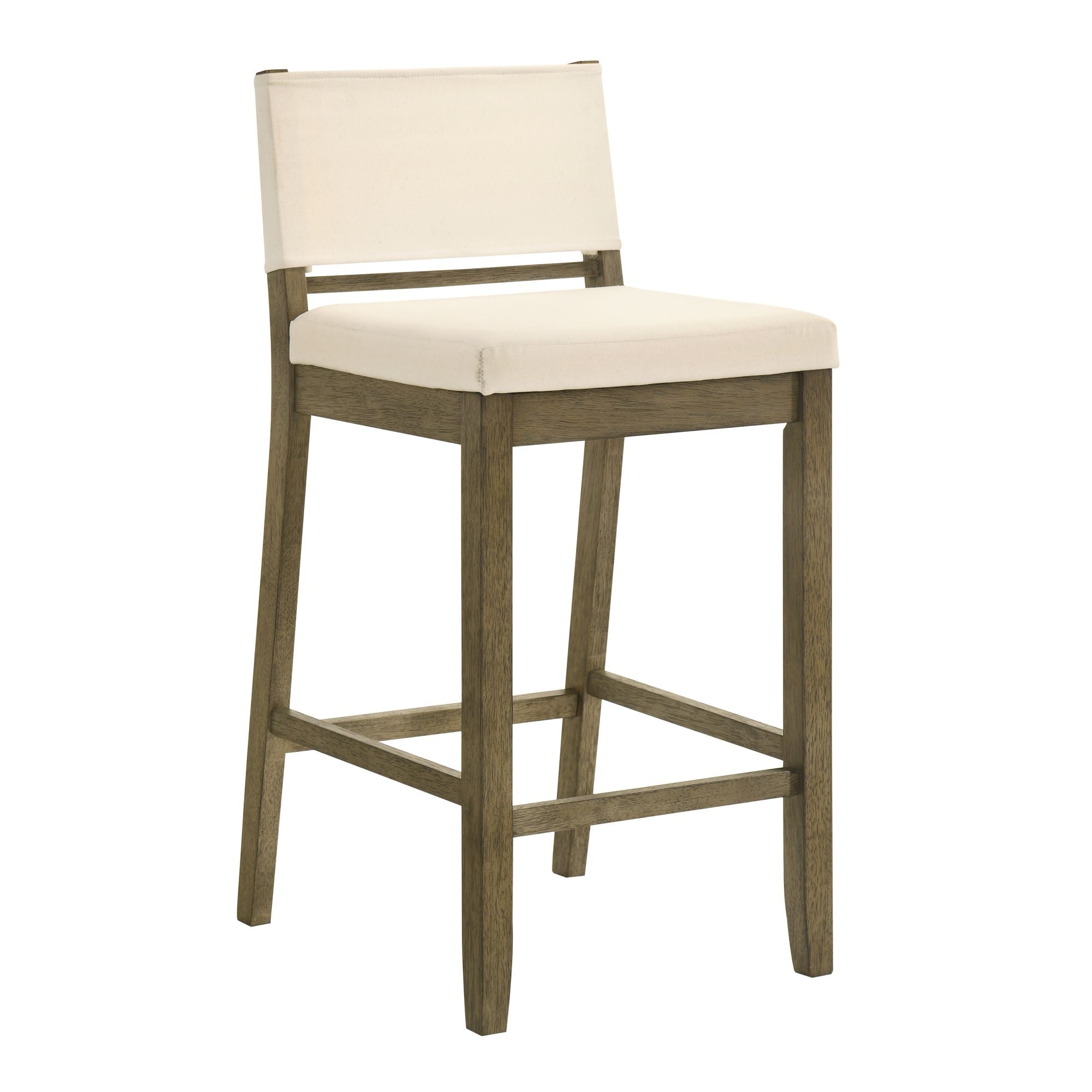 Yaneli - Contemporary Natural Wood Counter Height Kitchen Bar Stool