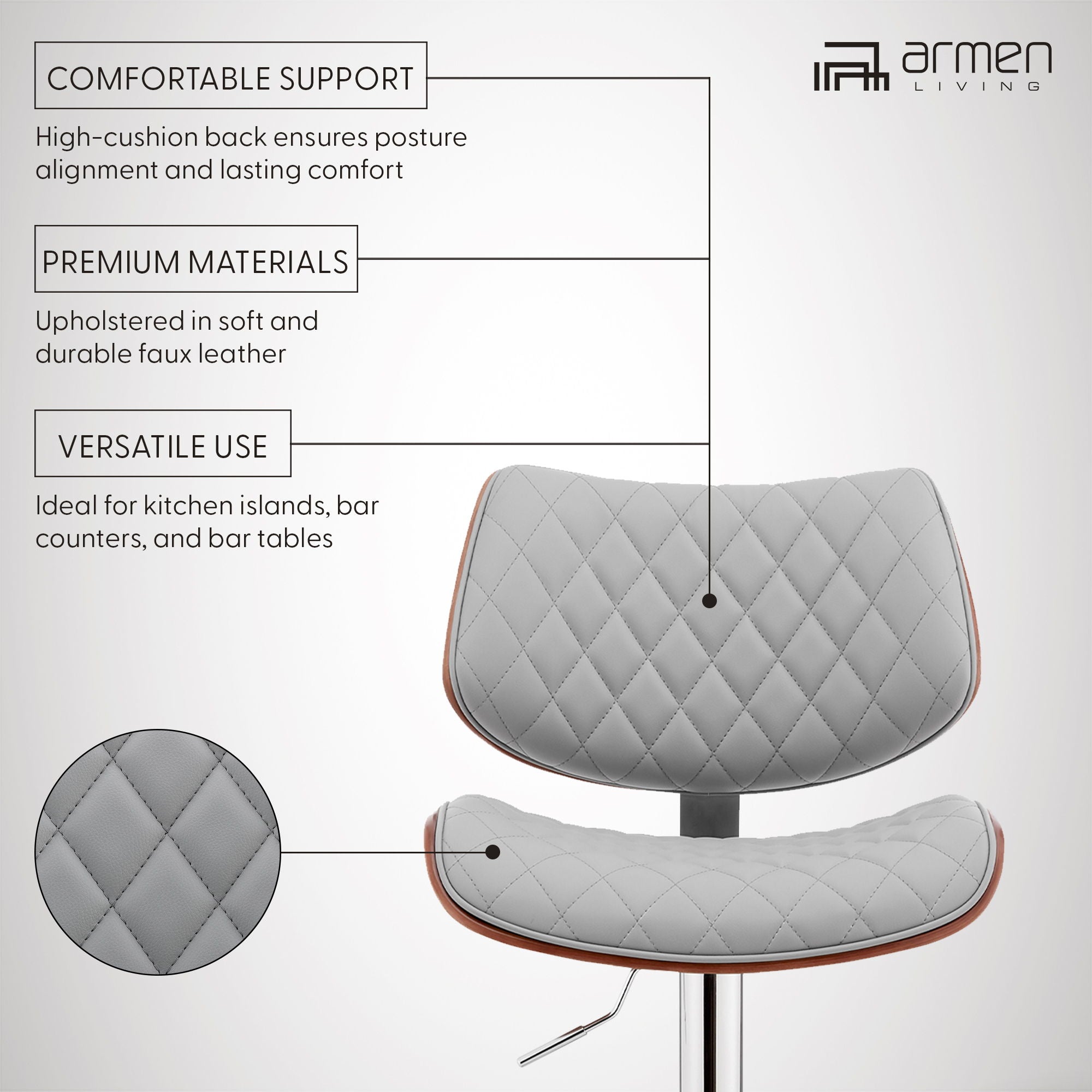 Leland - Adjustable Bar Stool