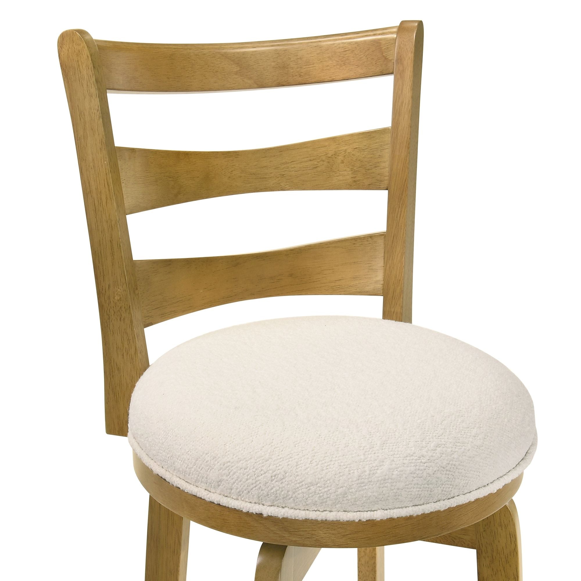 Melindra - Modern Farmhouse Swivel Wood Counter Height Kitchen Bar Stool