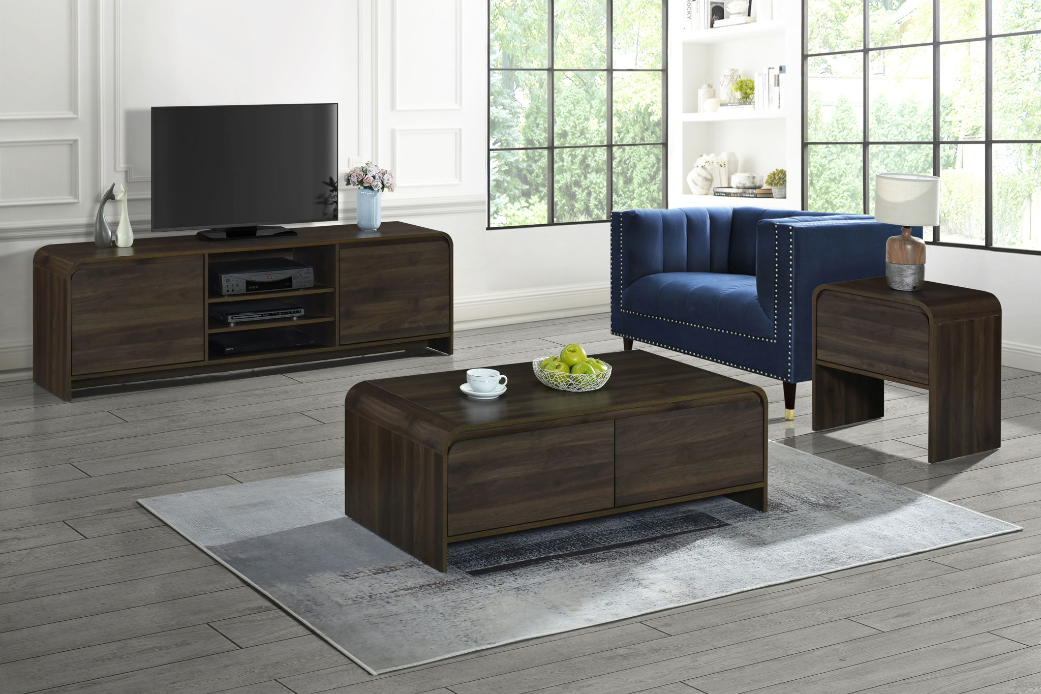 Mara - Two Drawer End Table / Bedside Table
