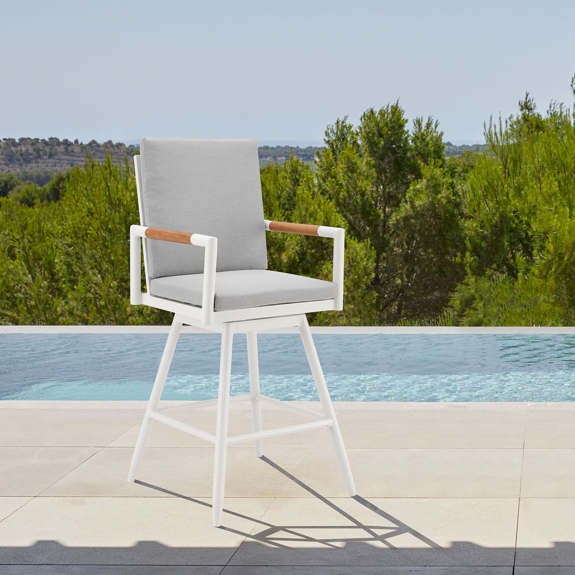 Crown - Outdoor Patio Swivel Bar Stool