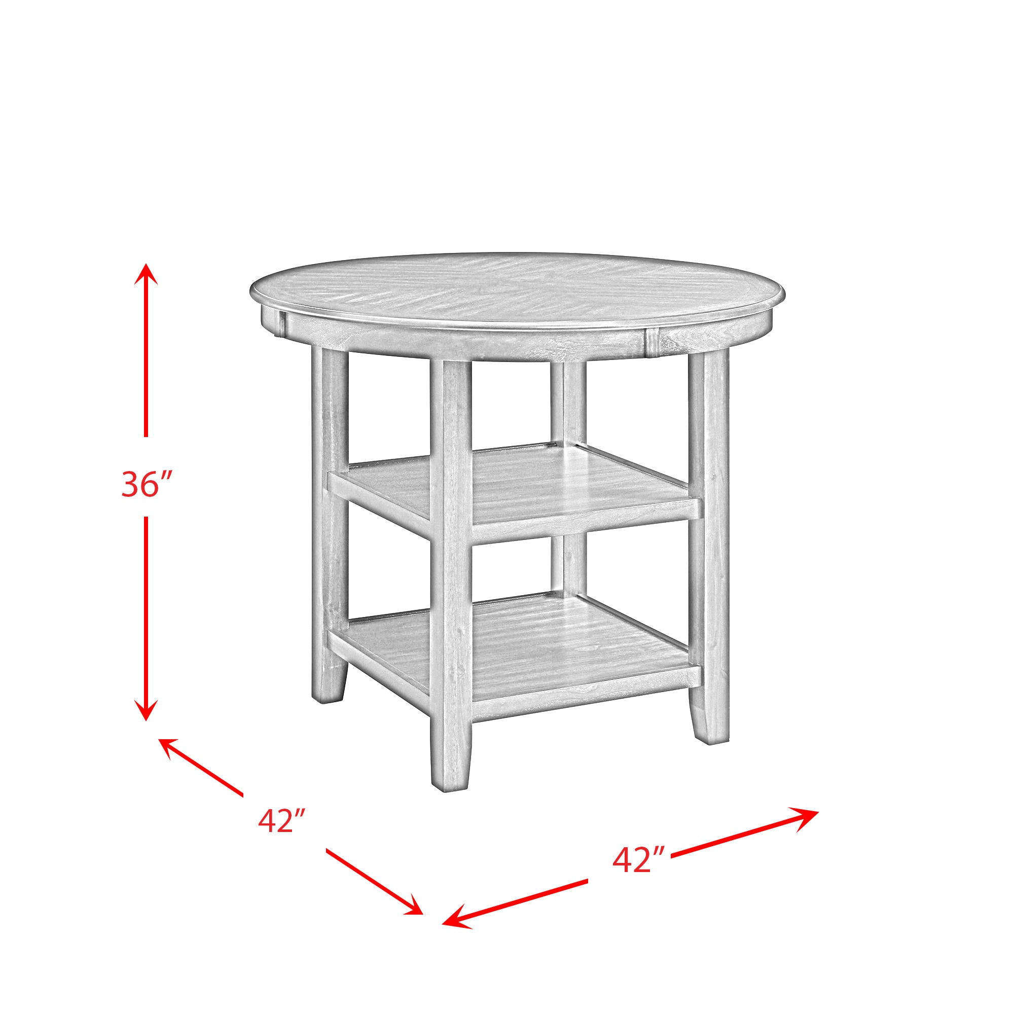 Amherst - Counter Table With Wood Leg - Gray Finish