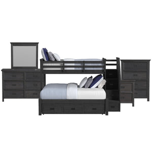 Hampton Kids - Bunk With Staircase And Trundle Bedroom Set