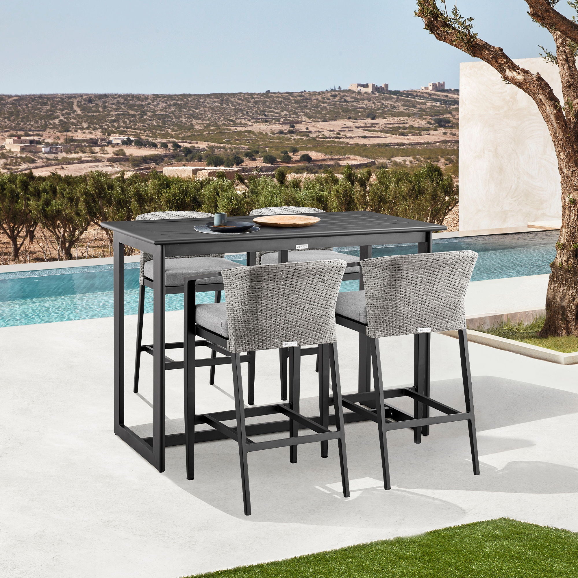 Palma - Outdoor Patio Bar Stool Set