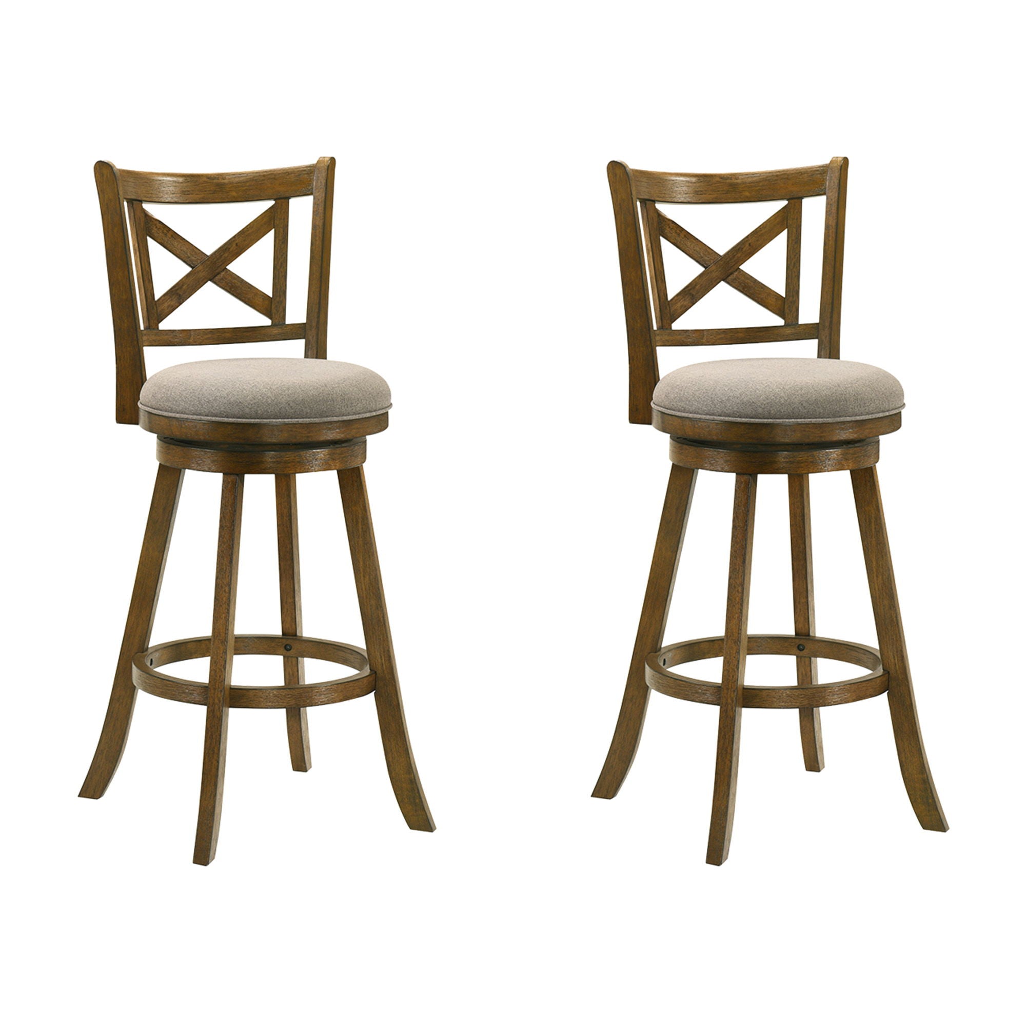 Kodi - Modern Farmhouse Swivel Wood Bar Height Kitchen Bar Stool
