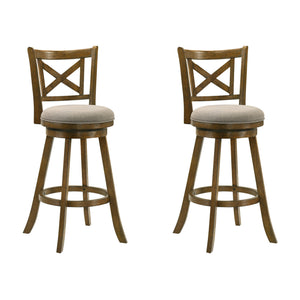 Kodi - Modern Farmhouse Swivel Wood Bar Height Kitchen Bar Stool