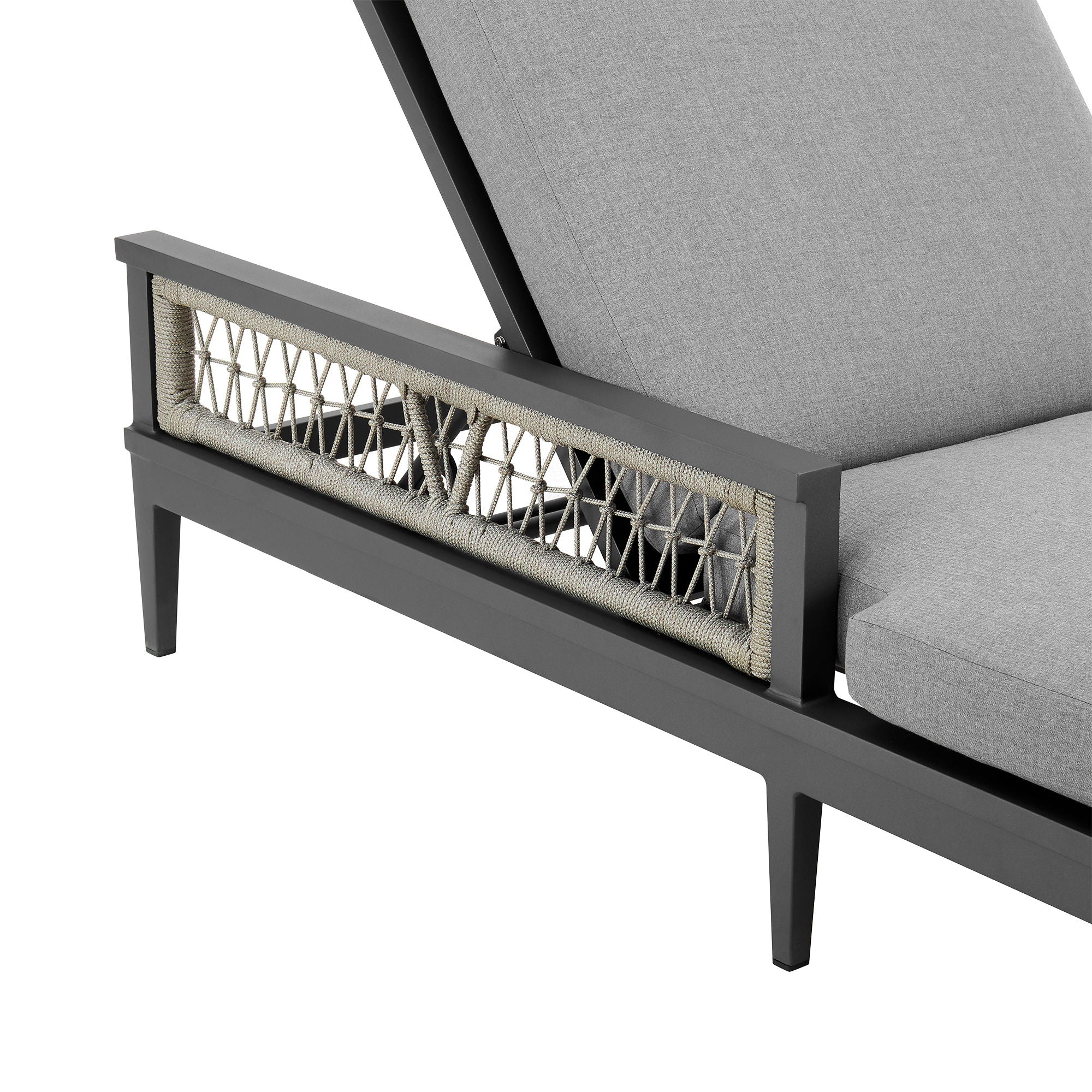 Zella - Outdoor Patio Chaise Lounge Chair - Gray / Earl Gray