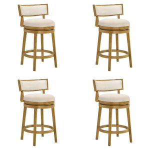 Noely - Modern Farmhouse Swivel Wood Counter Height Kitchen Bar Stool