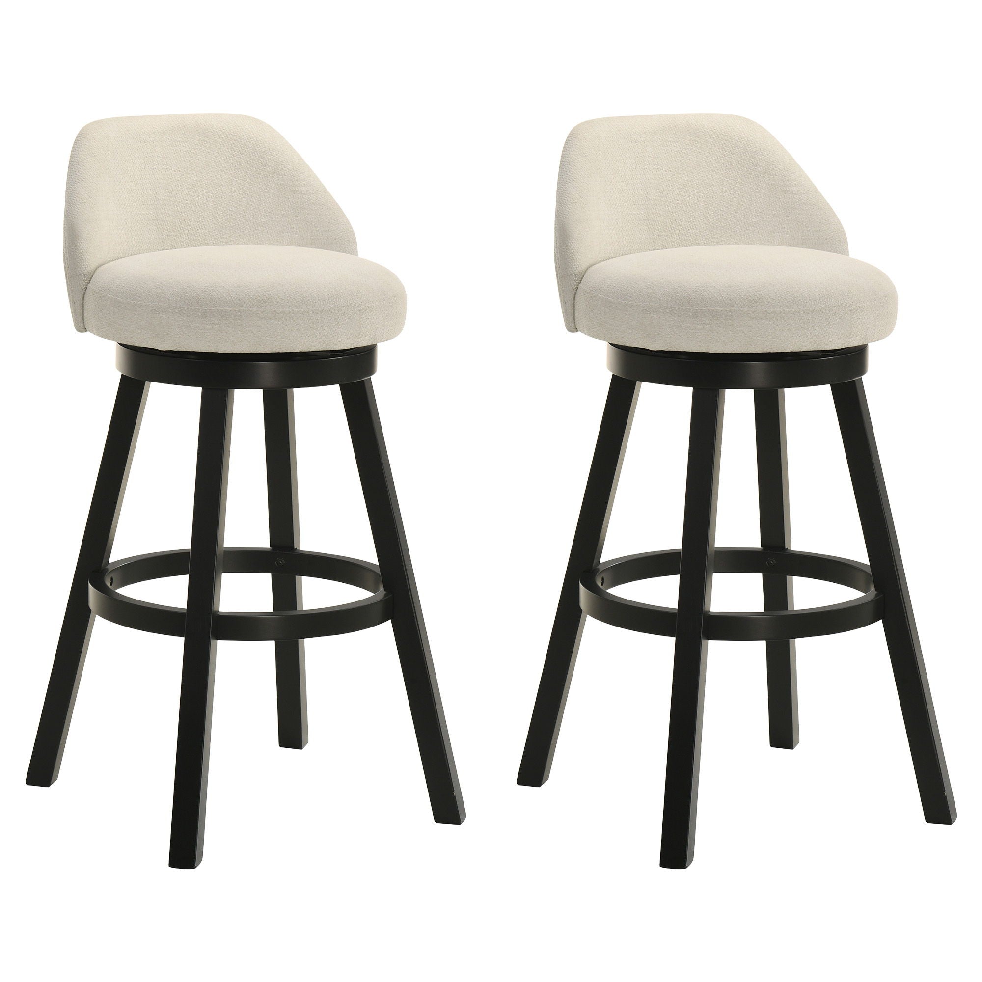 Erika - Modern Transitional Swivel Wood Bar Height Kitchen Bar Stool